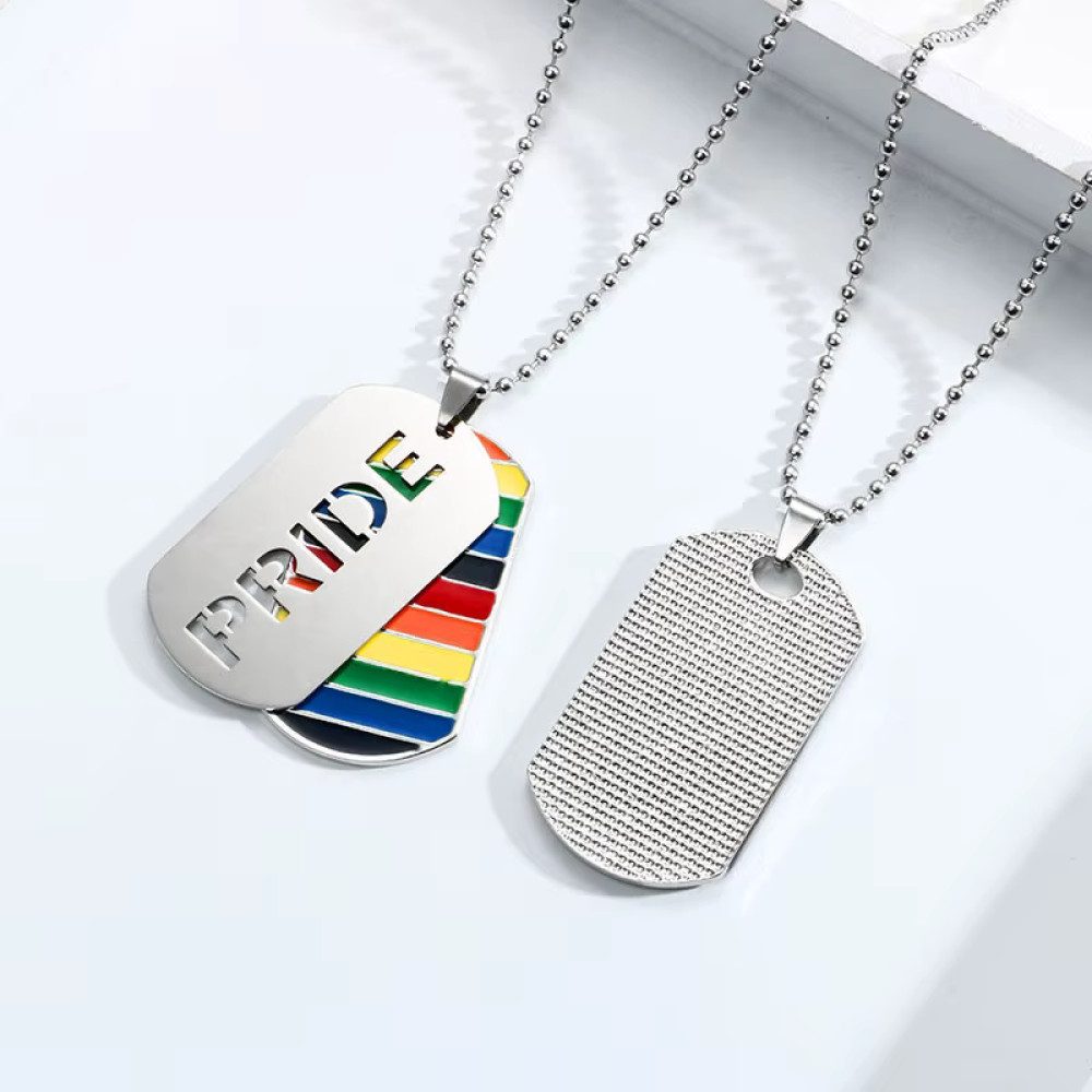 Kette ohne Anhänger LGBTQ Halskette Regenbogen Lesbian Gay Bisexual Transgender CSD Pride