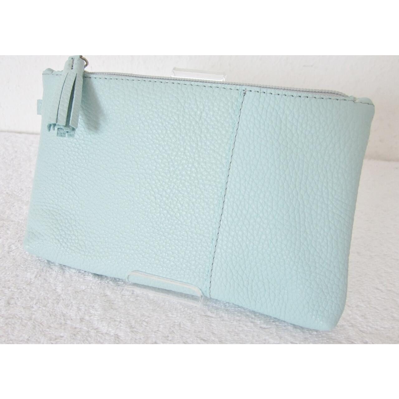 BELLISSIMA ITALIA Kulturbeutel Leder-Kult.-Tasche Dollaro aqua