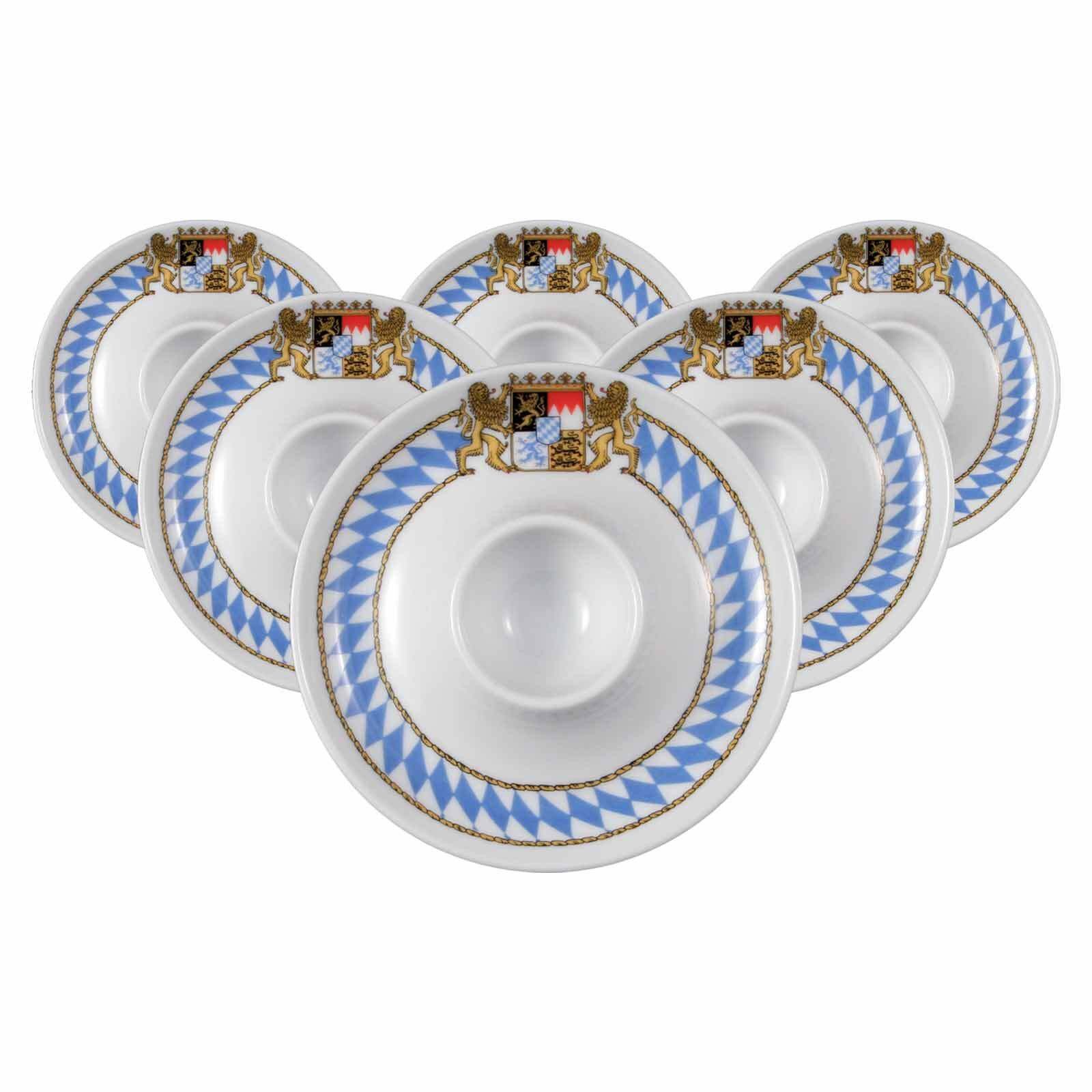 Seltmann Weiden Eierbecher Compact Bayern Eierbecher mit Ablage ø 12,5 cm, (6er Set, 6-tlg., 6x Eierbecher)
