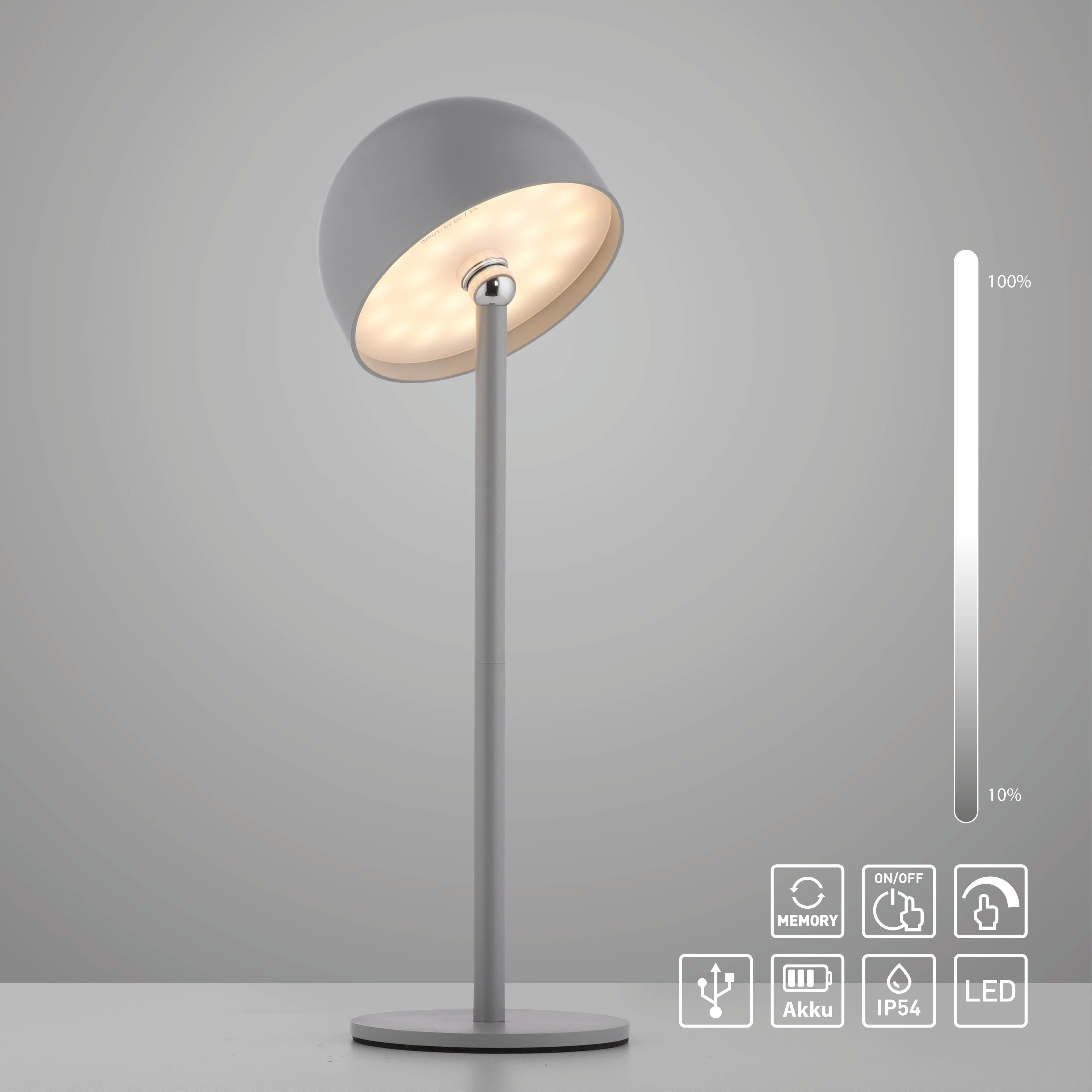 OTTO home Tischleuchte Akku Tischlampe Garrin Indoor Outdoor, magnetischer günstig online kaufen