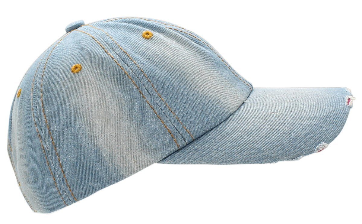 Blumen Damen Baseball Kappe Cap dy_mode Mütze Schirmmütze Cap Aufnäher mit Baseball K218-BunteHerzen