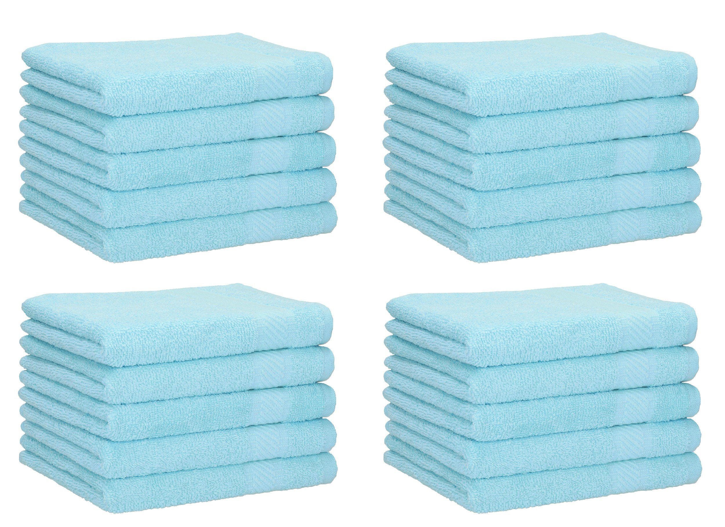Betz Gästehandtücher 20 Stück PALERMO Größe 30x50 cm Farbe türkis, 100%  Baumwolle (20-St) | Badetücher
