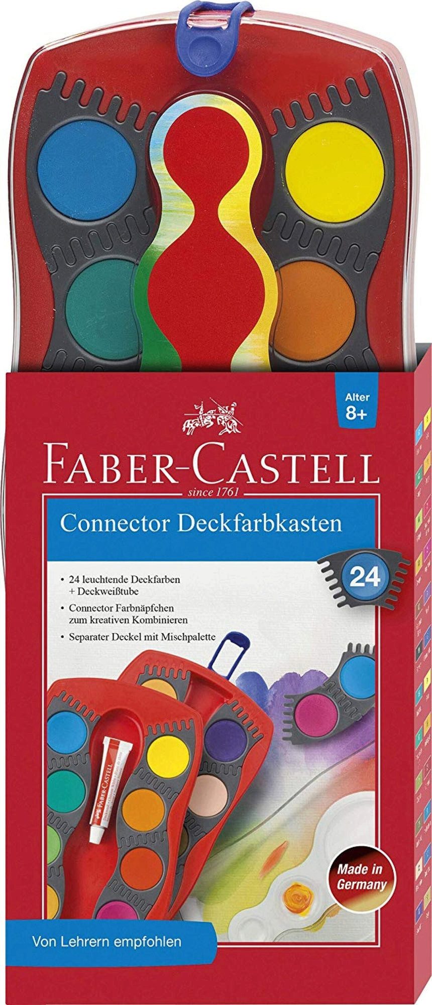 Faber-Castell Farbkasten Faber-Castell Farbkasten Connector 24 Farben rot