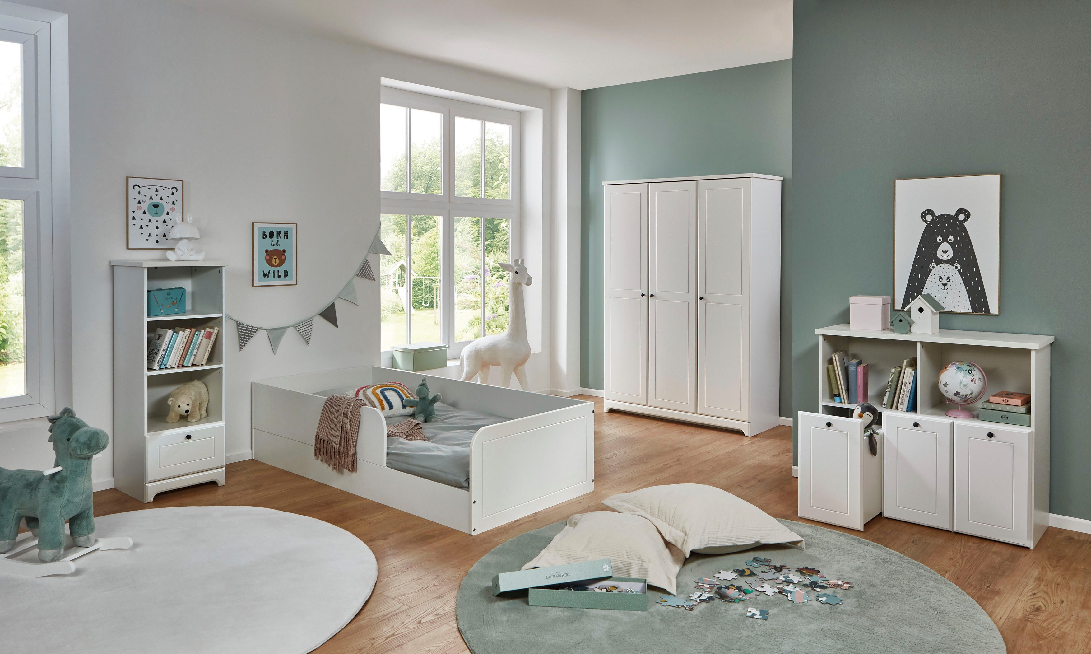 arthur berndt Jugendzimmer-Set Kinderzimmer »Thilo« Set 4-teilig, (Set, 4-tlg), Modernes Kleinkinderzimmer - Set