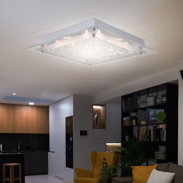 WOFI LED Deckenleuchte, LED-Leuchtmittel fest verbaut, Warmweiß, Deckenleuchte Wohnzimmerlampe Deckenlampe, tropfenförmiges Glas