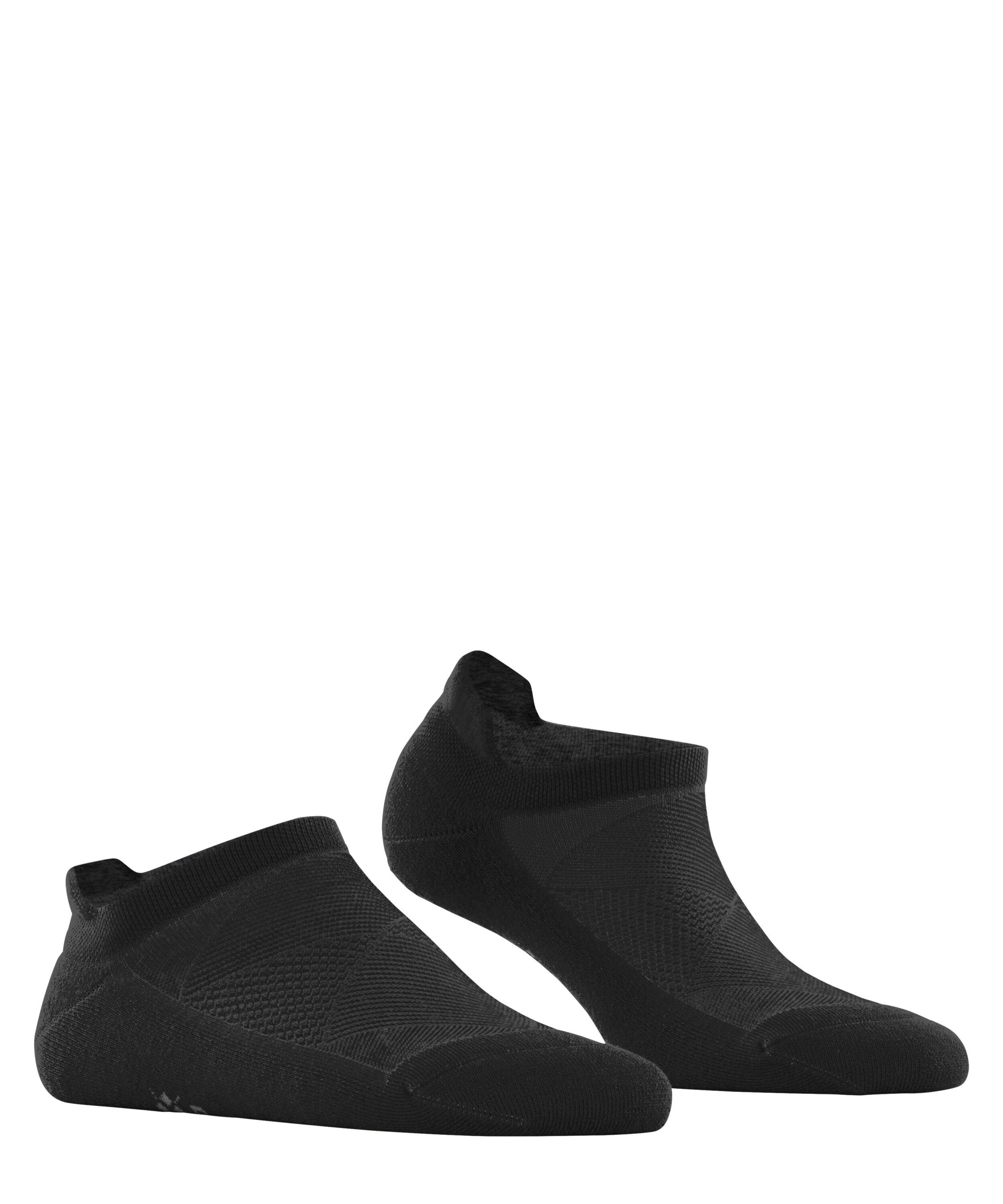 (1-Paar) Burlington (3000) Athleisure black Sneakersocken mit Sohle leicht gepolsterter