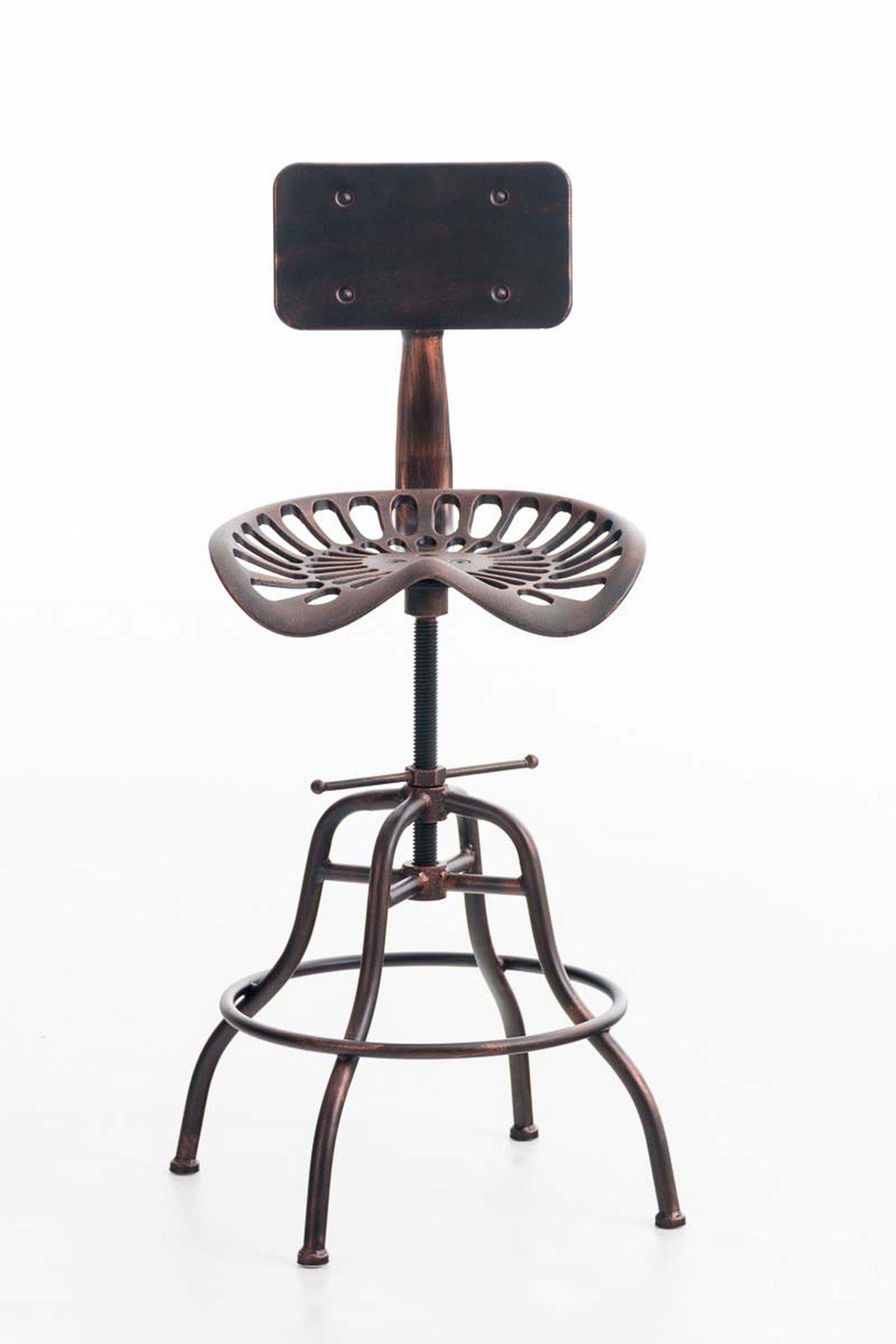 Hocker Barhocker - Metall TPFLiving angenehmer Theke Sitzfläche: für Küche), - Essen Gestell Metall Fußstütze & Bronze (mit