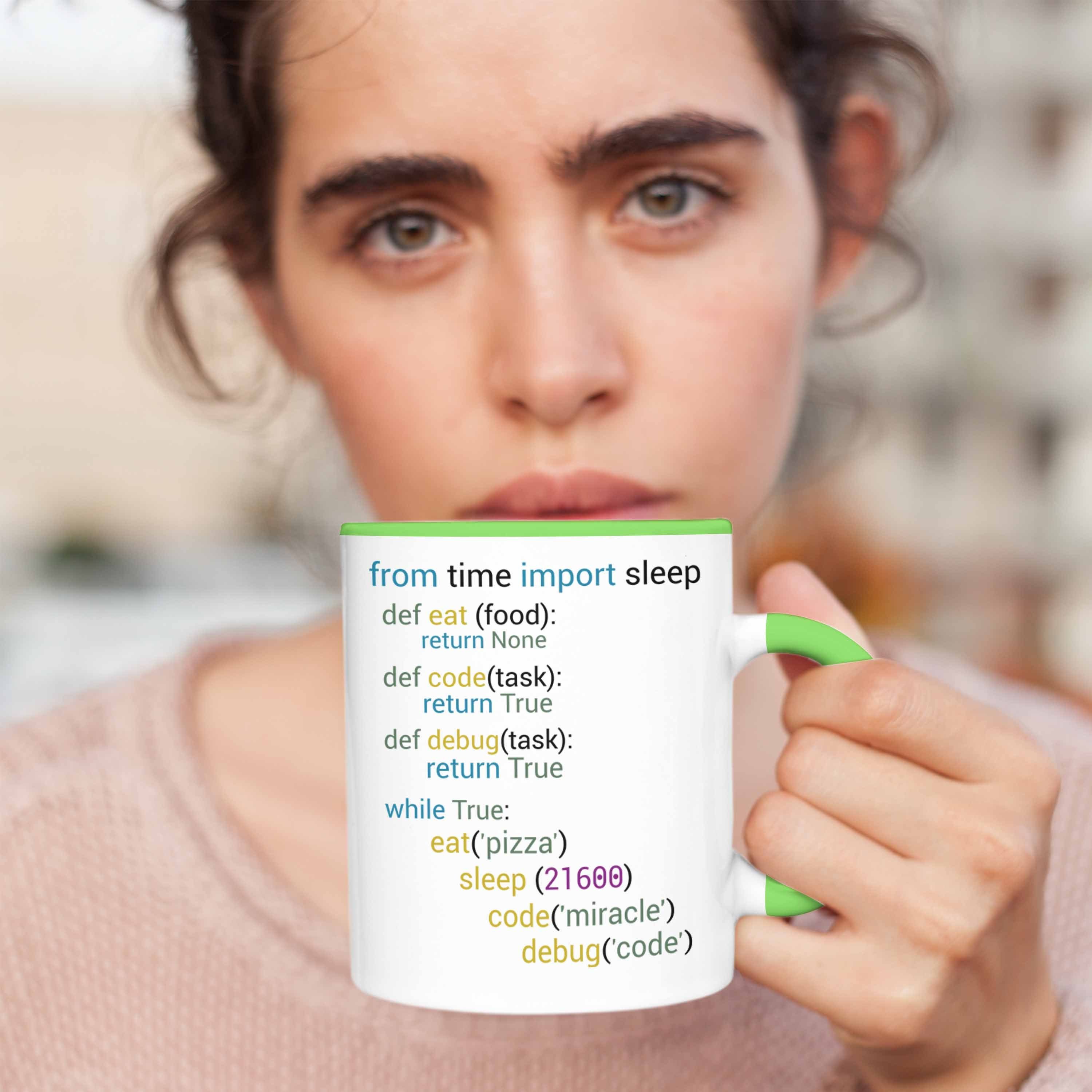 Coder Geschenk Gesch Grün Softwareentwickler Tasse Tasse Programmierer für Trendation Nerds