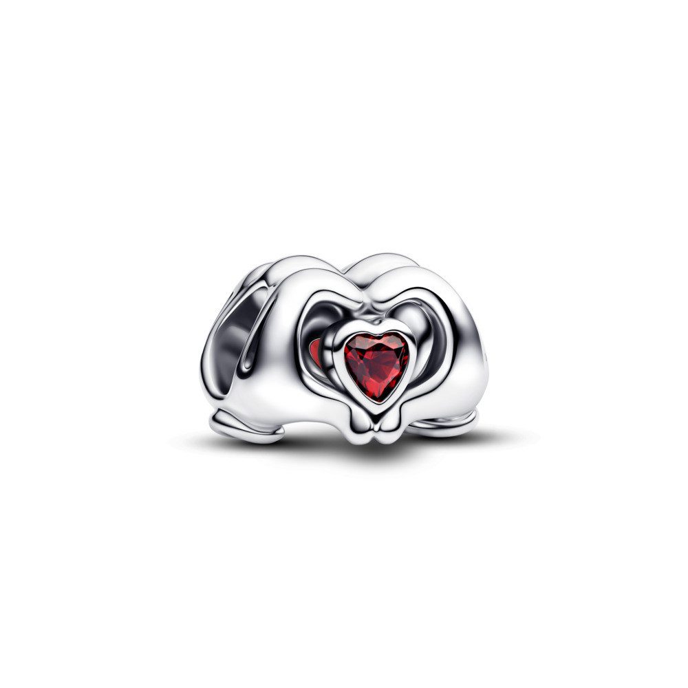 Pandora Charm-Einhänger 793995C01, Mickey Maus Handschuhe in Herzform