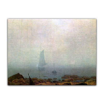 Bilderdepot24 Leinwandbild Alte Meister - Caspar David Friedrich - Meeresstrand im Nebel, Ozeane