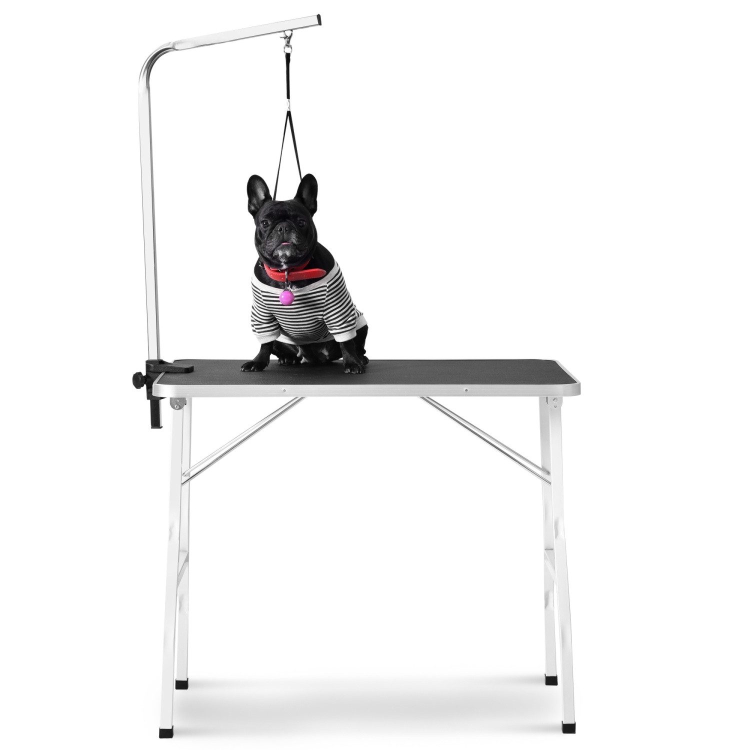 ANYSUN Hundeschermaschine Haustier Trimmtisch, Frisiertisch Hund und Katze, Pflegetisch, 90*60*76cm, Groomer Tisch klappbar, Hundefriseur Zubehör, Haustierpflegetisch, Dog Grooming, mit Galgen