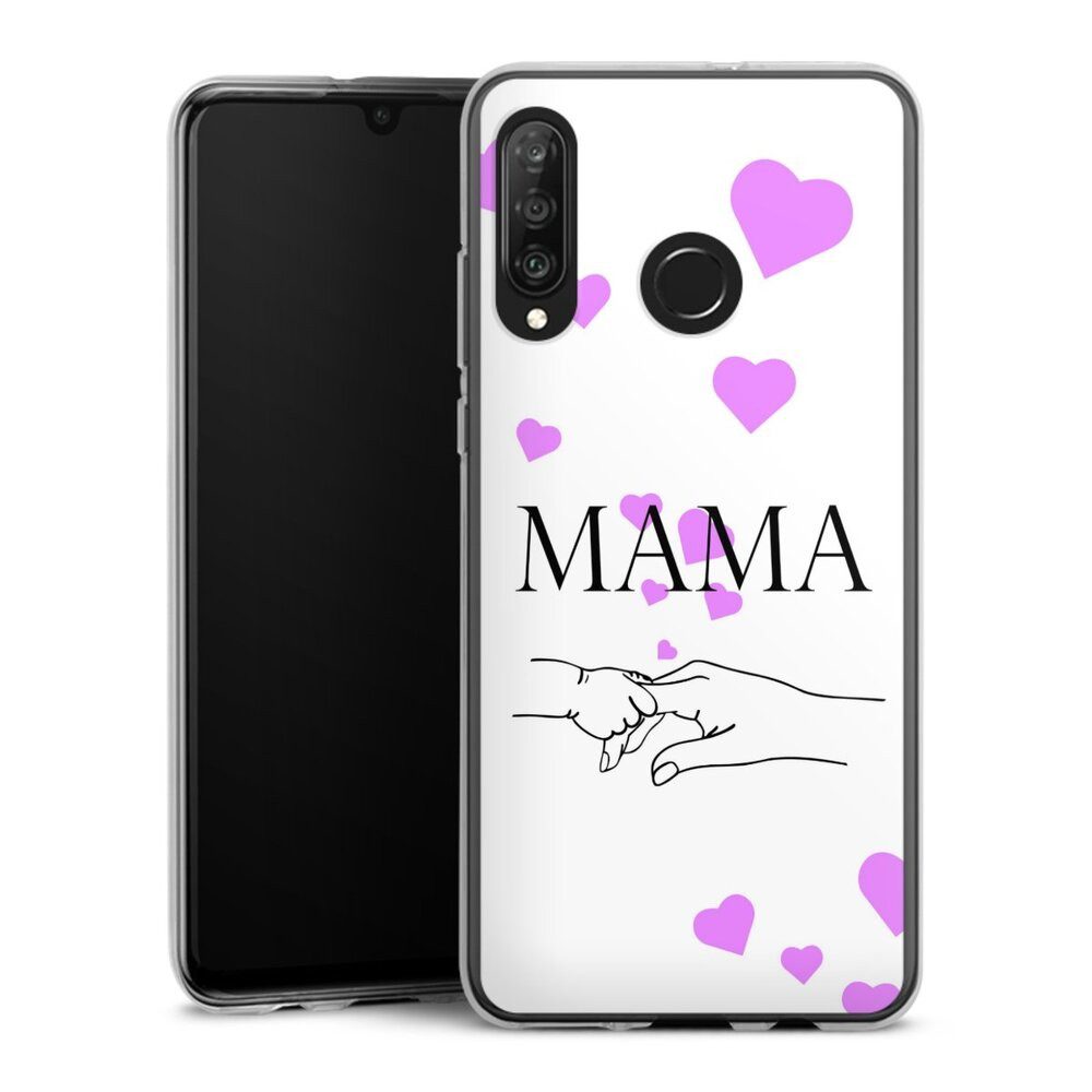 DeinDesign Handyhülle Muttertag Mama Familie Muttertag-Mama und kinder, Huawei P30 Lite Premium Silikon Hülle Bumper Case Handy Schutzhülle