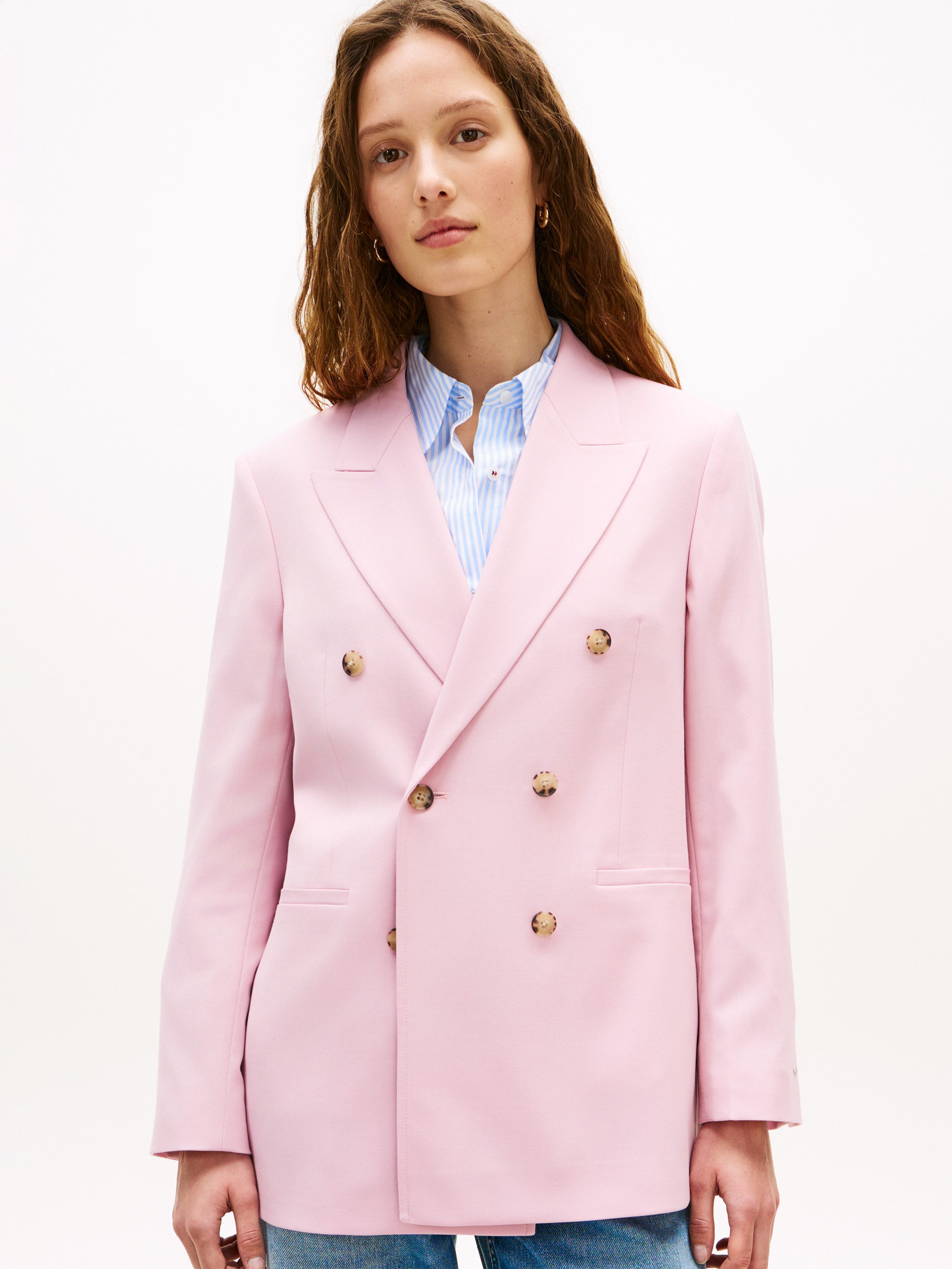 Tommy Hilfiger Kurzblazer TIMELESS WOOL DB BLAZER mit doppelreihiger Knopfl günstig online kaufen