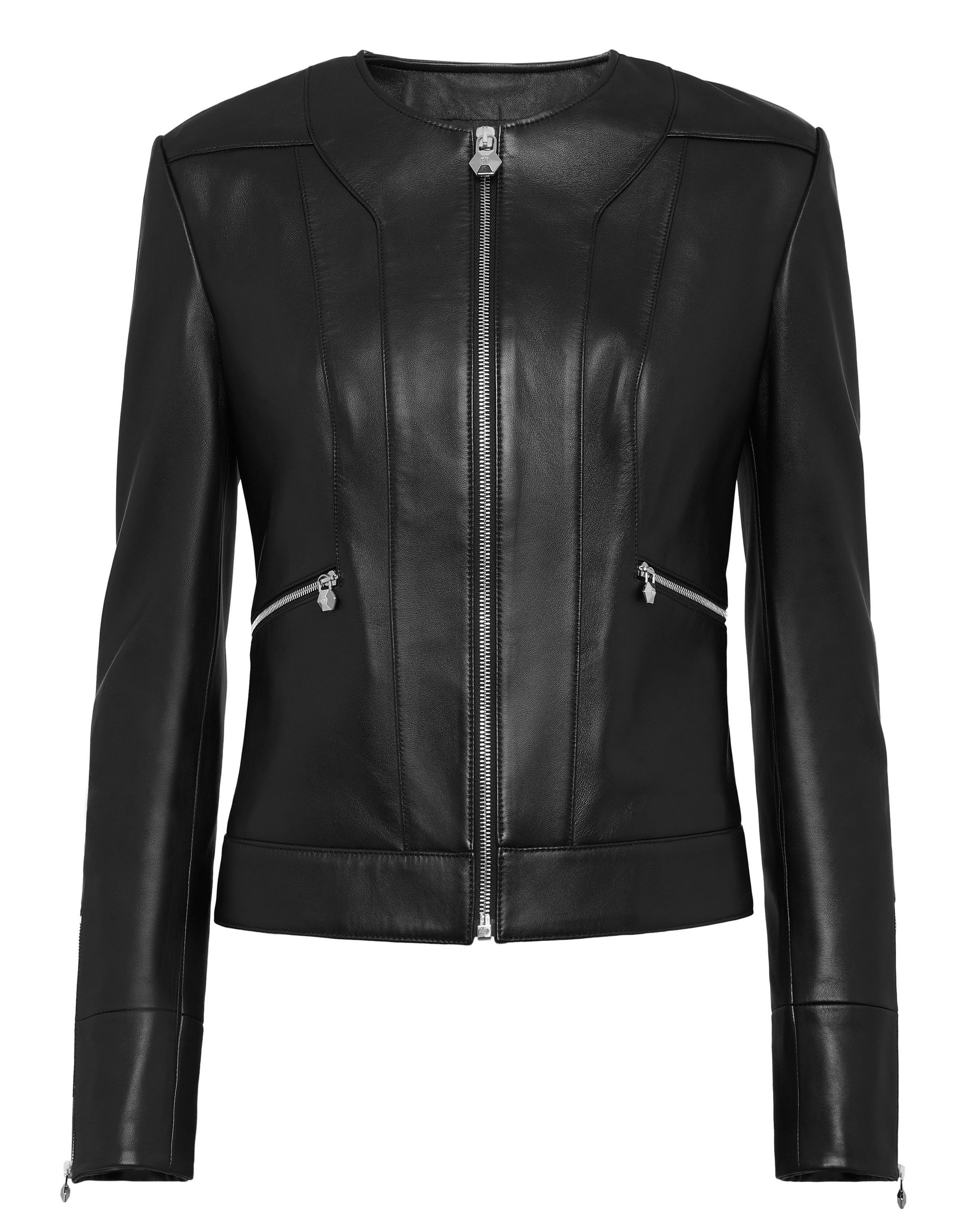 PHILIPP PLEIN Bikerjacke Leder Biker-Jacke