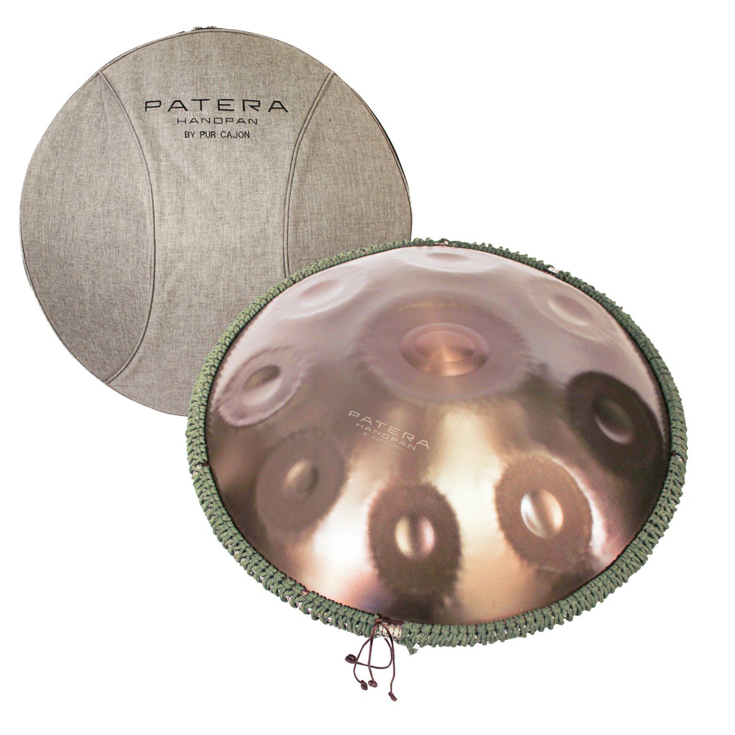 Patera Handpan HPDM-6 D-Kurd,Edelstahl, mit Tasche, handgefertigt