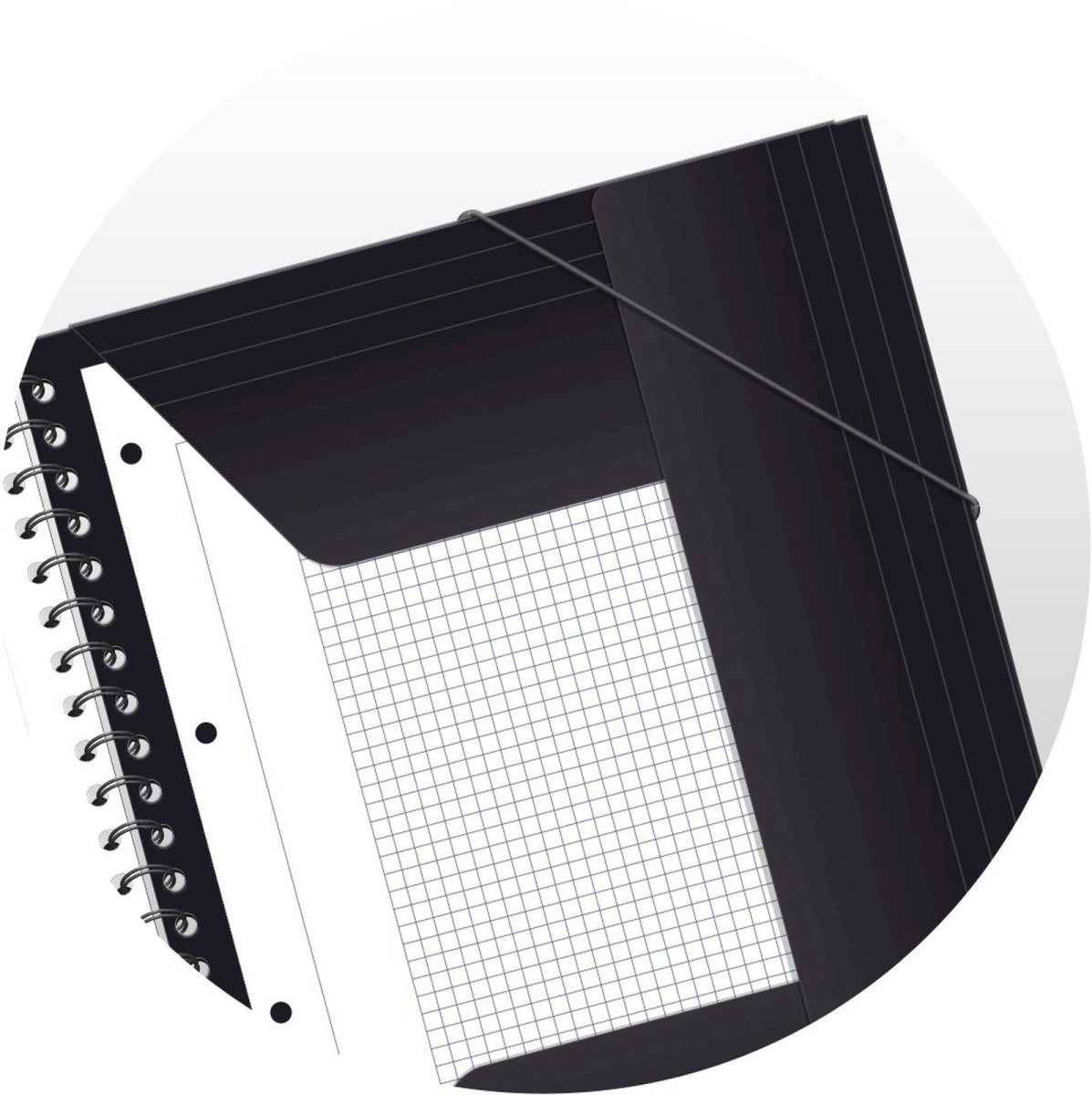 Notizblock Collegeblock Studium Nomadbook A4+ kariert 90g/qm 80 Blatt Optik Paper
