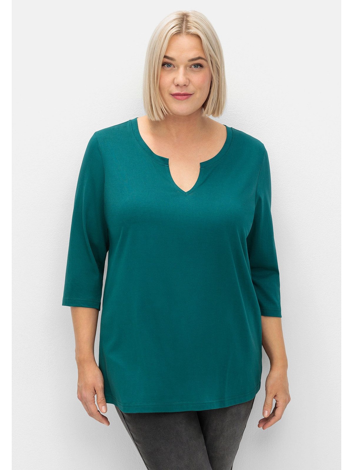 3/4-Arm-Shirt Große Größen