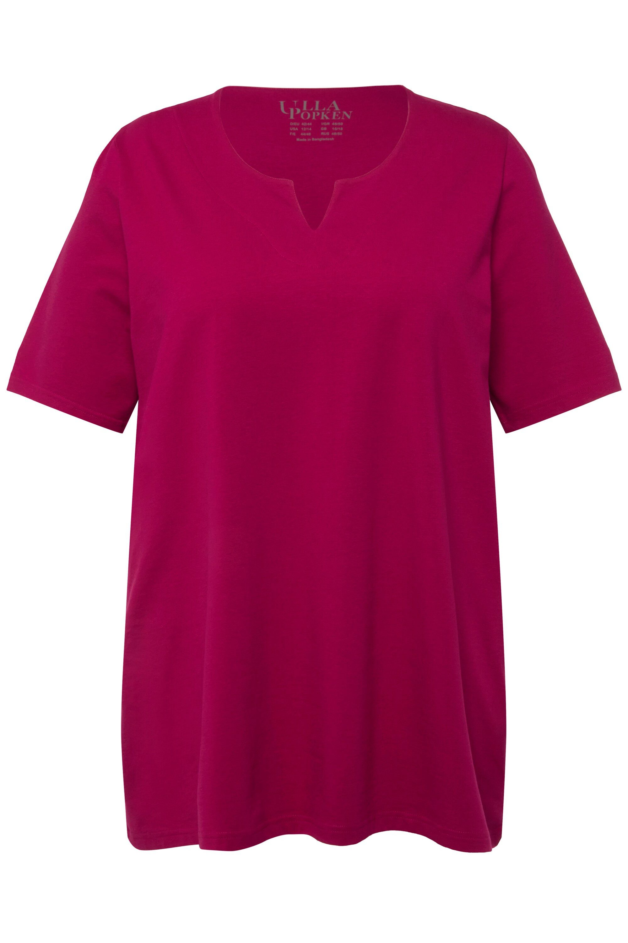 Ulla Popken T-Shirt T-Shirt A-Linie Tunika-Ausschnitt günstig online kaufen