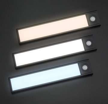 PRECORN Schrankleuchte Schranklicht Lichtleiste 20cm USB wiederaufladbar mit 34 LED´s schwarz