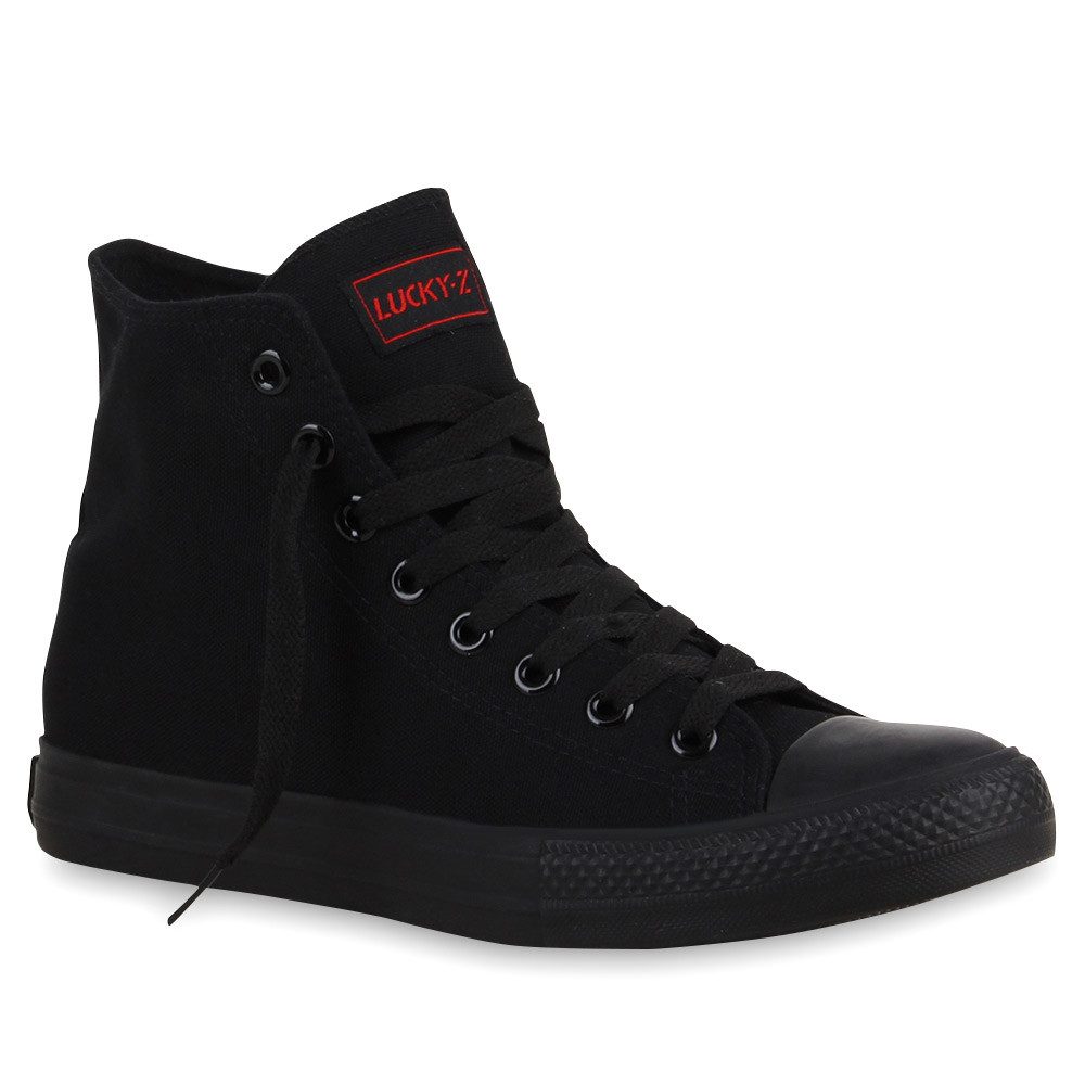 VAN HILL 5411941 HO CB019-1 Herren Sneaker All Black 41 Sneaker Herren High Top Sneakers Schnürer Sportschuhe