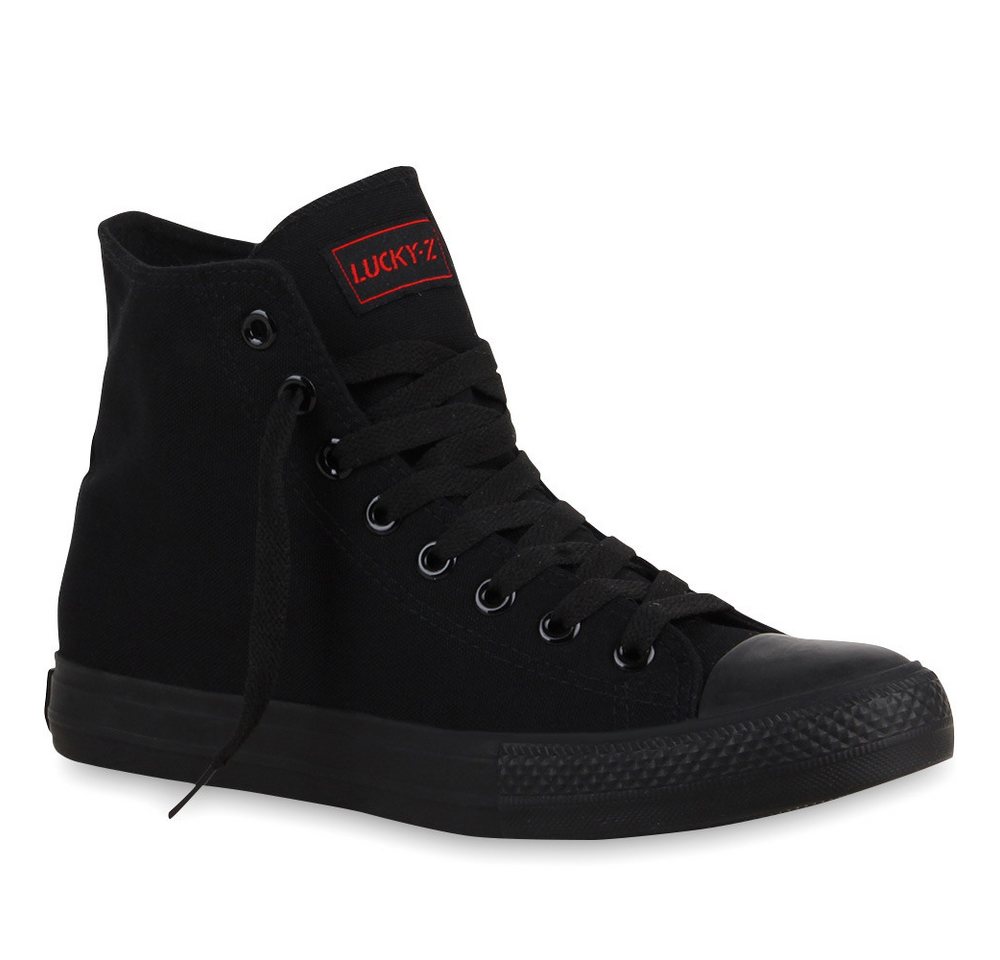 VAN HILL 5411944 HO CB019-1 Herren Sneaker All Black 44 Sneaker Herren High Top Sneakers Schnürer Sportschuhe