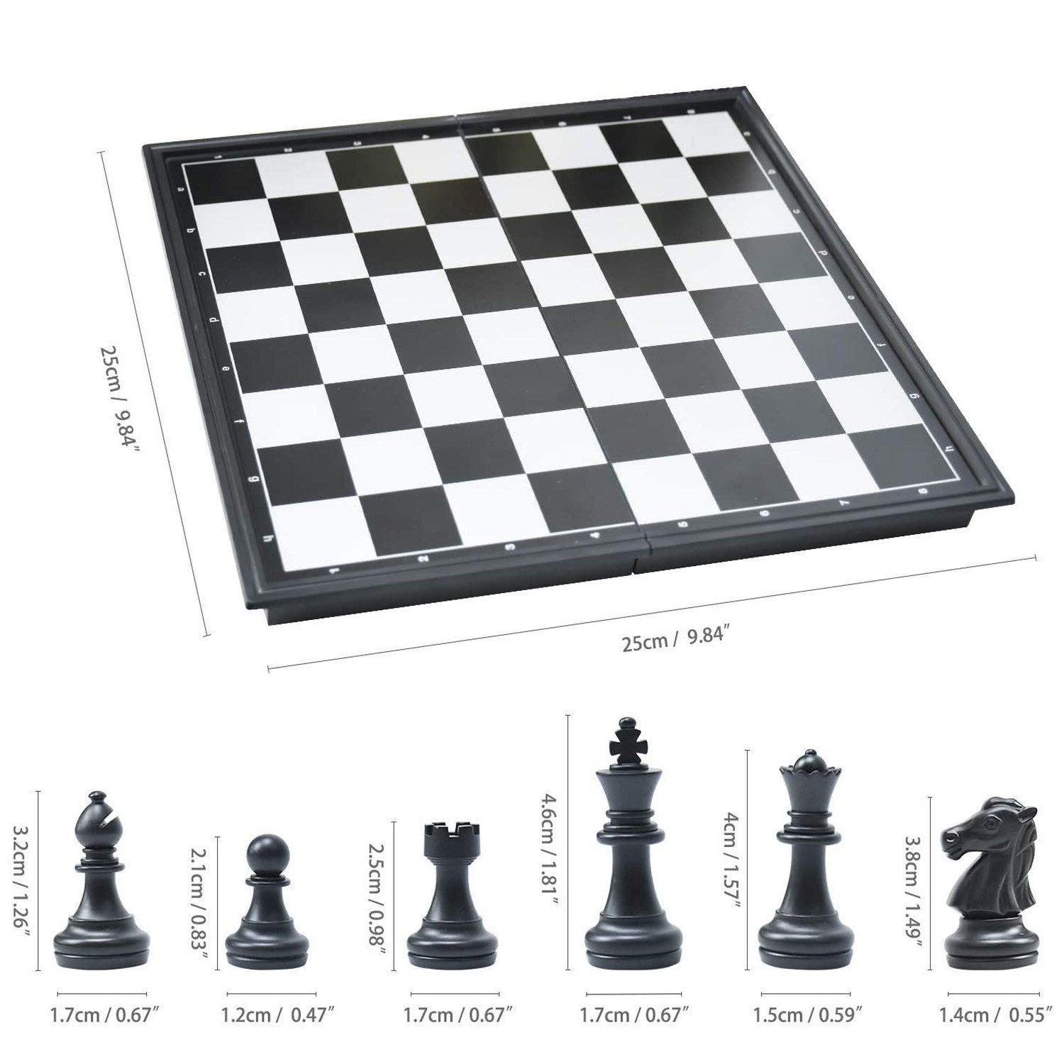 TUWENA Spiel Schachspiel Magnetisch Klappbar Schachbrett Schach