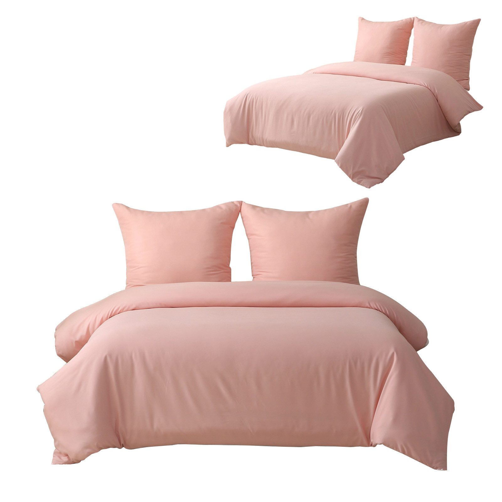 REDOM Bettwäsche Bettbezug Ganzjahres Bettwäsche-Set, 2 Stücke 135x200 cm m günstig online kaufen