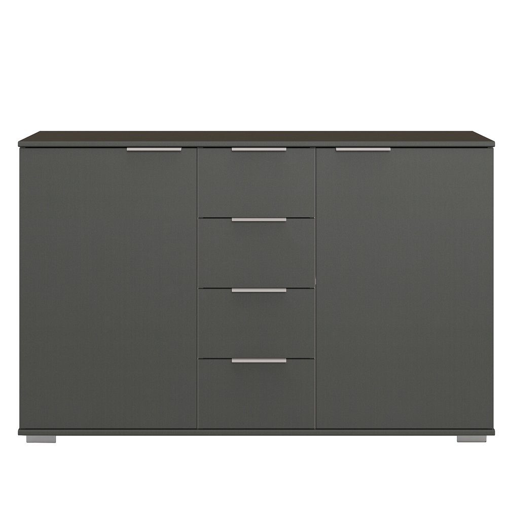 Lomadox Kommode ELSTRA-43, Schlafzimmer Sideboard in graphit, B/H/T ca. 130/83/41 cm
