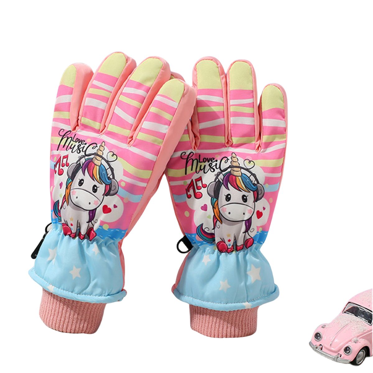 für Skihandschuhe dunkelpink weich wasserdichte carefully und Wind- selected bequem und Baumwollhandschuhe Kinder,