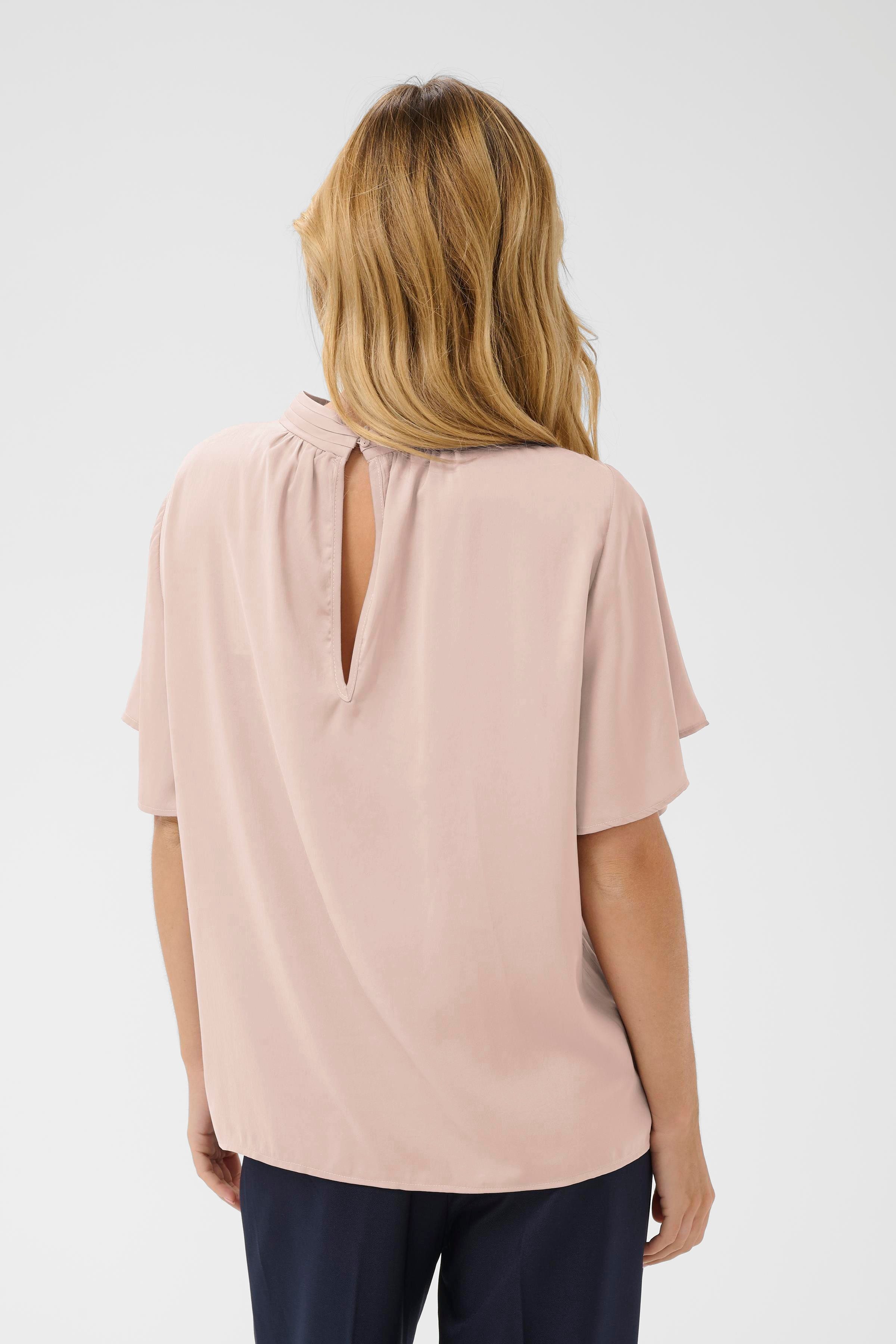 Saint Tropez Kurzarmbluse AileenSZ Flared Blouse Kunstfaser, Regular fit
