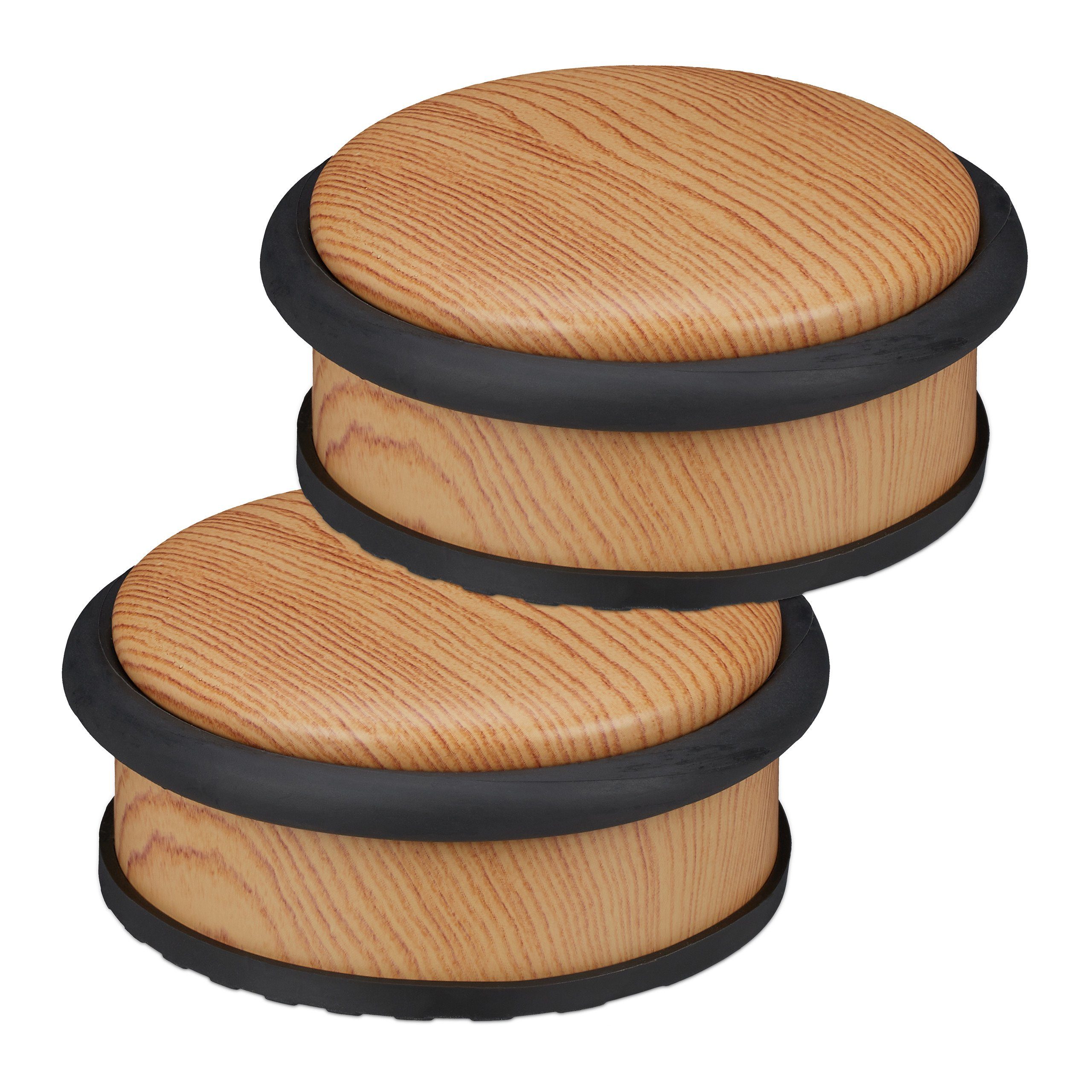 relaxdays Türstopper 2 x Türstopper Holzoptik günstig online kaufen