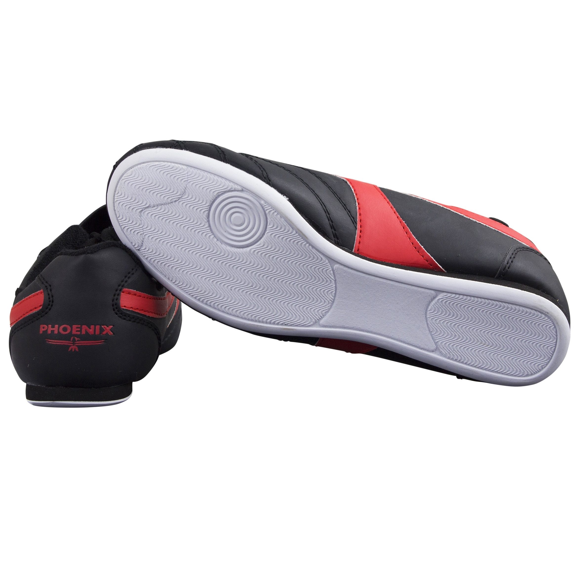 BAY-Sports Budo Max Kampfsportschuhe schwarz Slipper Karate Taekwondo Sneaker Sneaker (Kunstleder, Paar) mit Schürung, Budoschuhe, Leichte Sportschuhe
