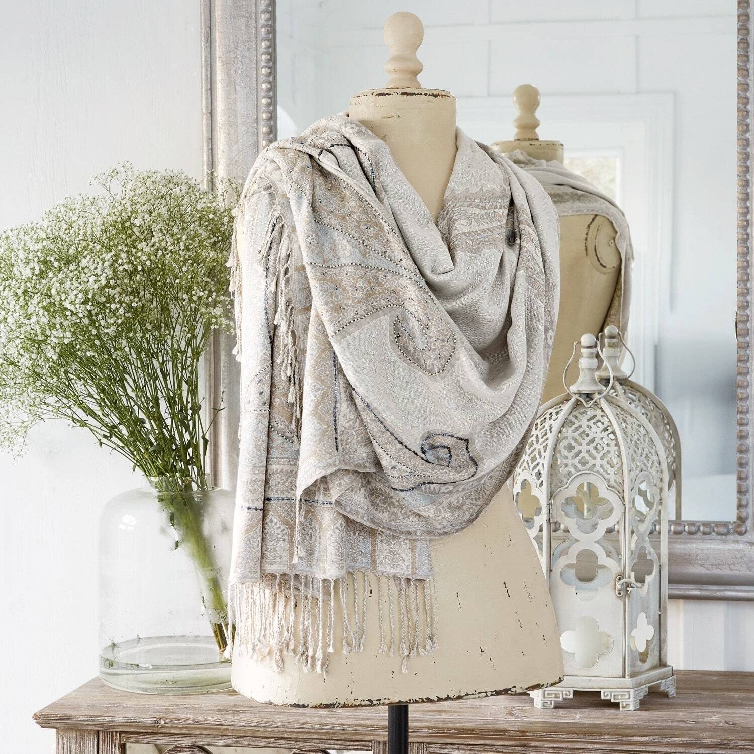 Mirabeau Modeschal Schal Moyra grau/leinen, none günstig online kaufen