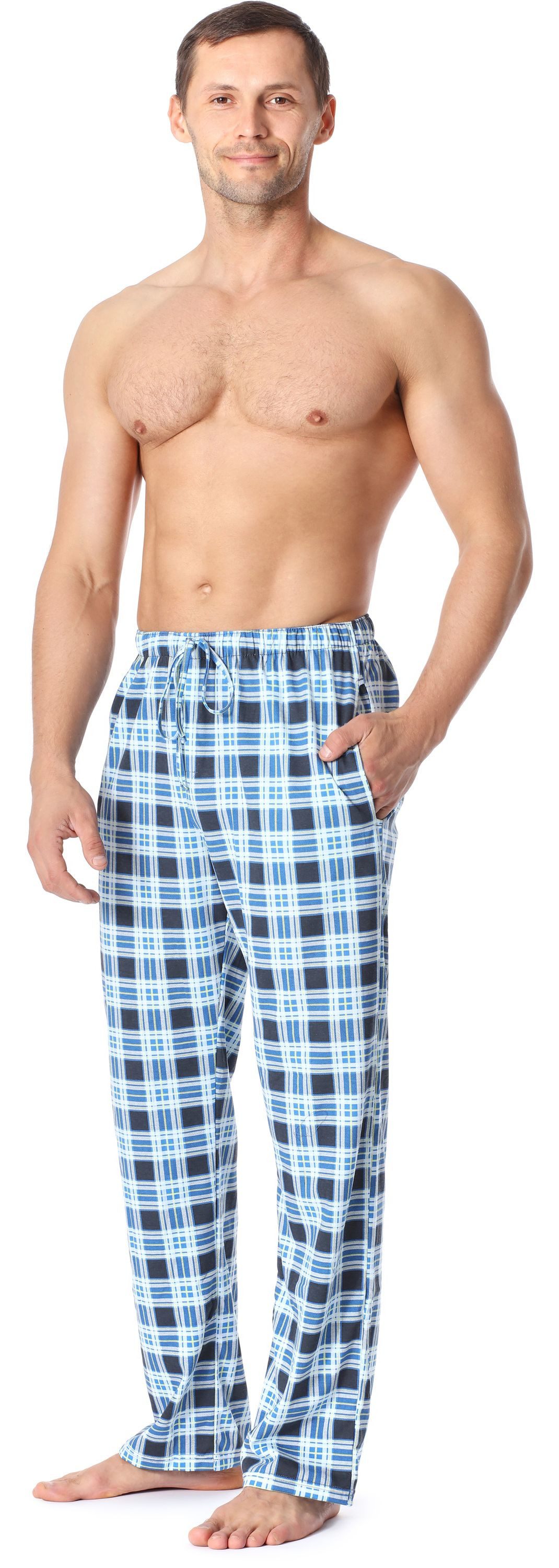 Timone Pyjamashorts Herren Schlafanzugshose Pyjamahose aus Baumwolle Nachtwäsche TPP-001 (1-tlg) – Bild 3 von 5