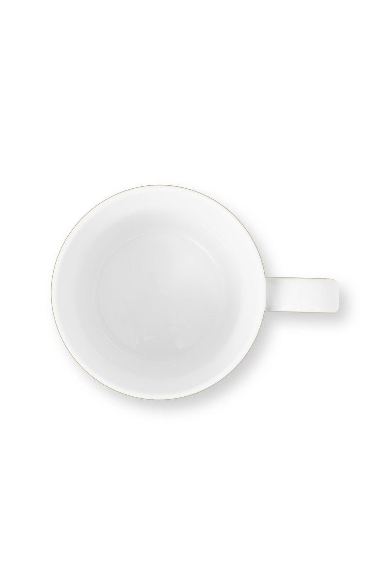 PiP Studio Becher Love Birds Medaillon Henkelbecher grün 0,25l, Porzellan, Mug Large Love Birds Medaillon Emerald 250ml