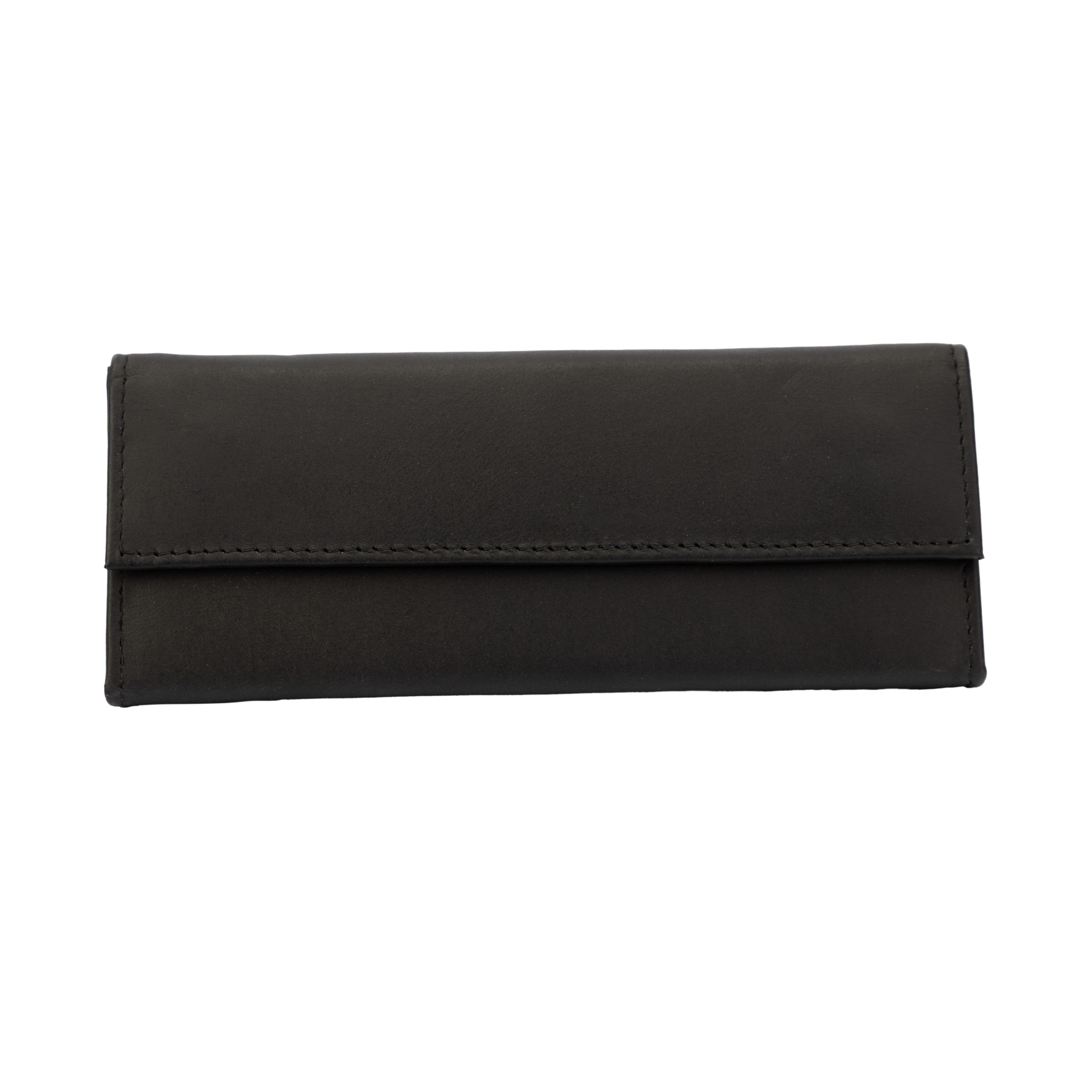 Brillenetui Dreieckiges Brillenetui aus Leder in Schwarz, Handmade