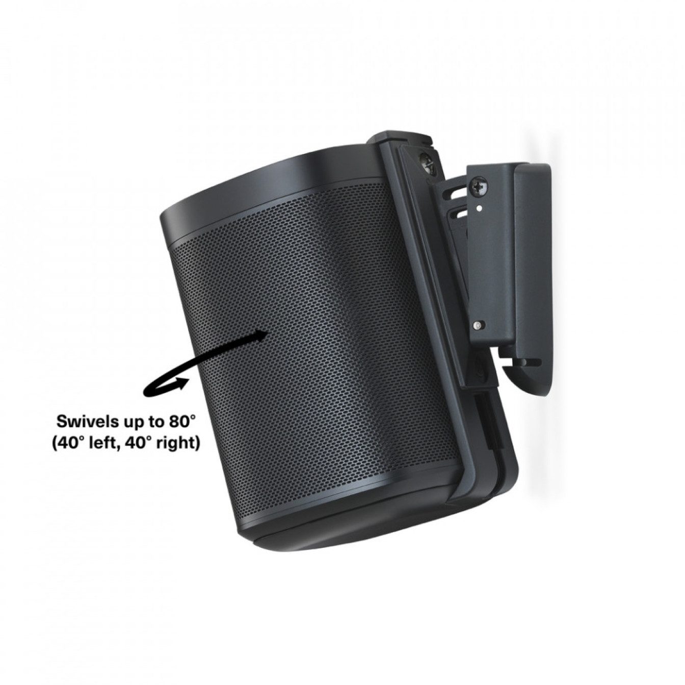 Flexson Soundbar-Halterung Flexson One/One SL/Play:1 Wandhalter FLXS1WM2021 Schwarz Paar, (Speziell designed für Sonos One/One SL/Play 1) – Bild 4 von 5