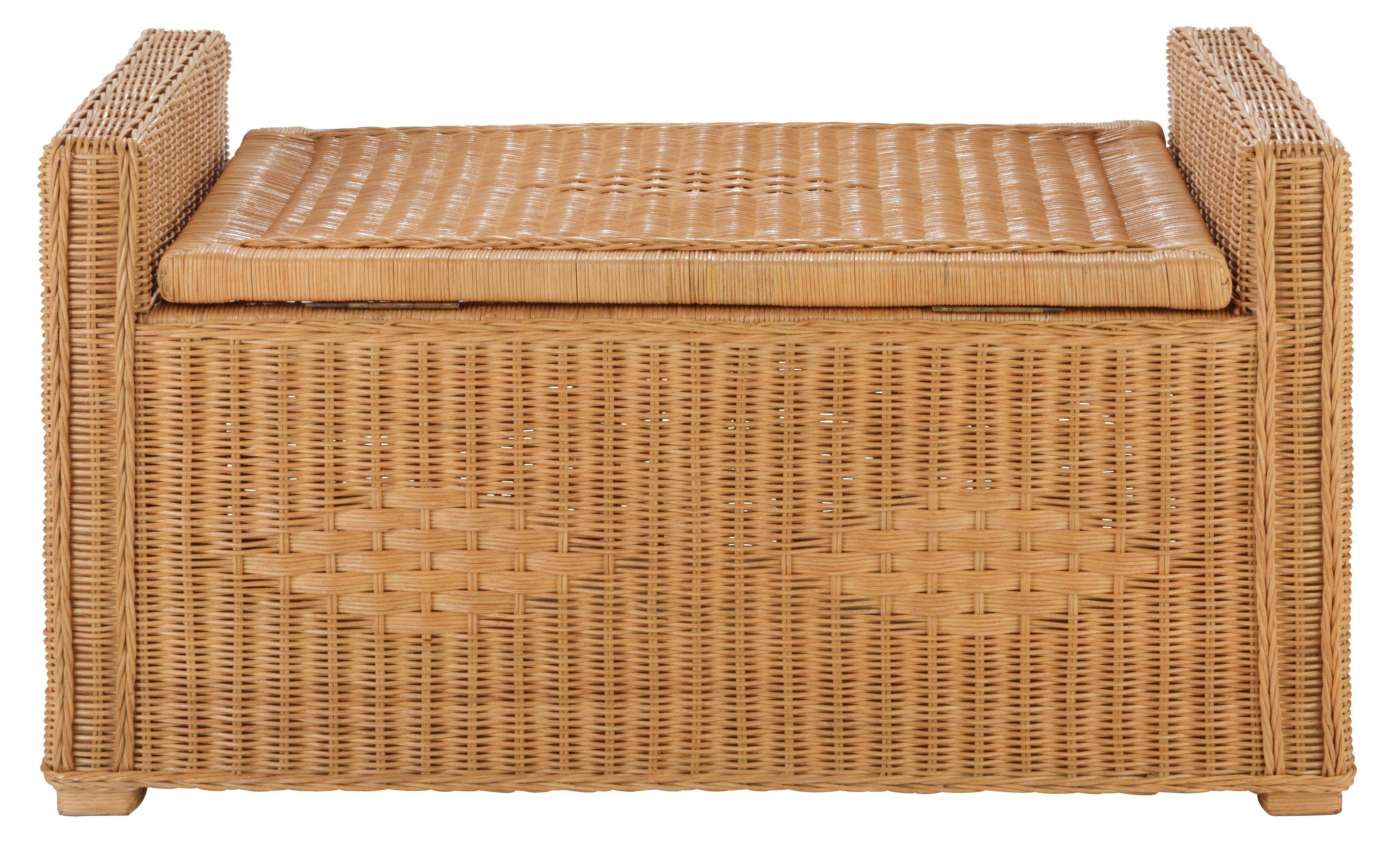 Home affaire Sitztruhe Schönerempfang, TOPSELLER! (Rattan-Bank, OTTOs Choice), Belastbar bis max. 80 Kg, mit Stauraum