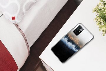 MuchoWow Handyhülle Abstrakt - Gold - Luxus - Blau, Phone Case, Handyhülle Xiaomi Redmi 10, Silikon, Schutzhülle