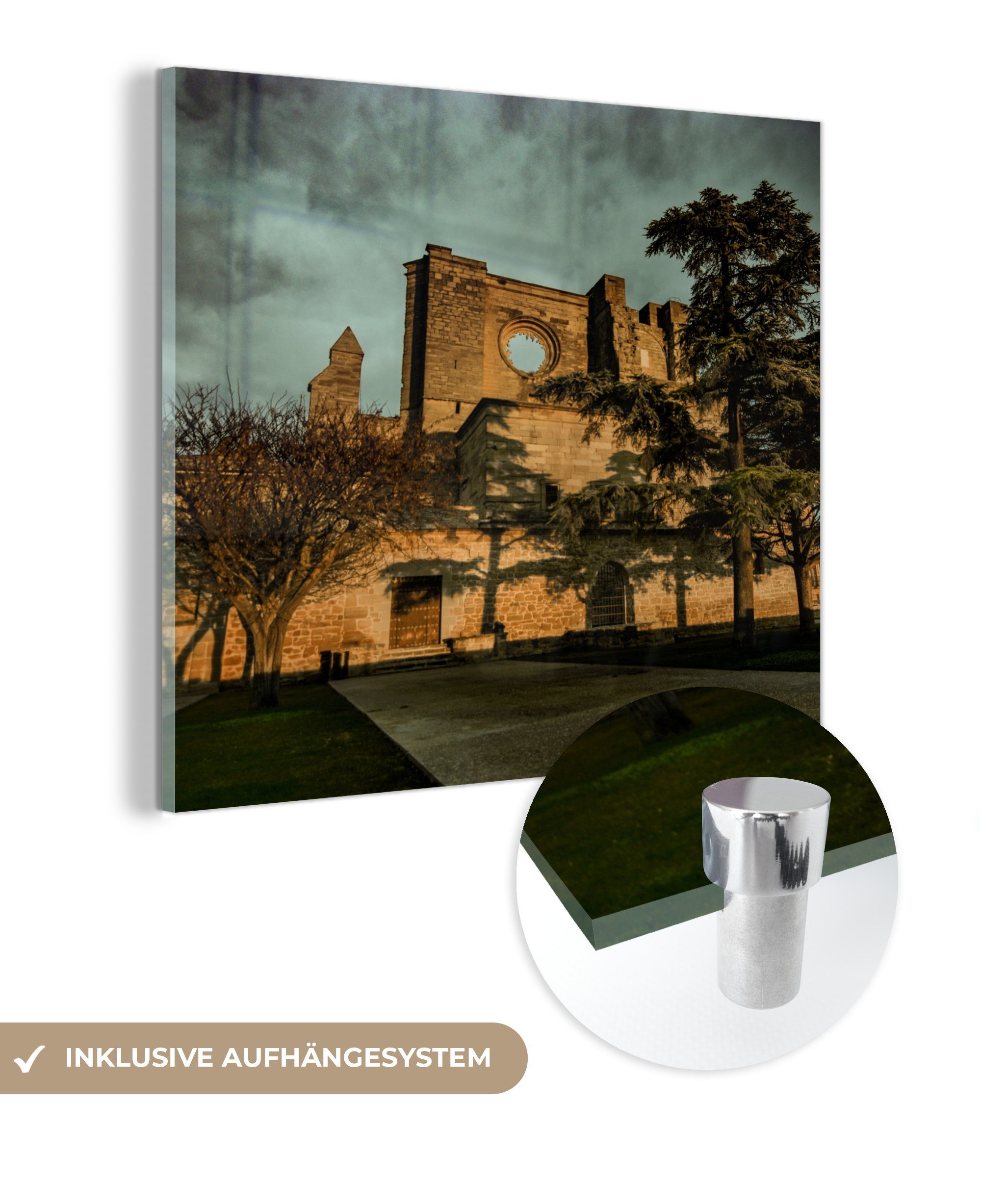 MuchoWow Acrylglasbild Schönes Licht in Tintern Abbey, (1 St), Glasbilder - Bilder auf Glas Wandbild - Foto auf Glas - Wanddekoration