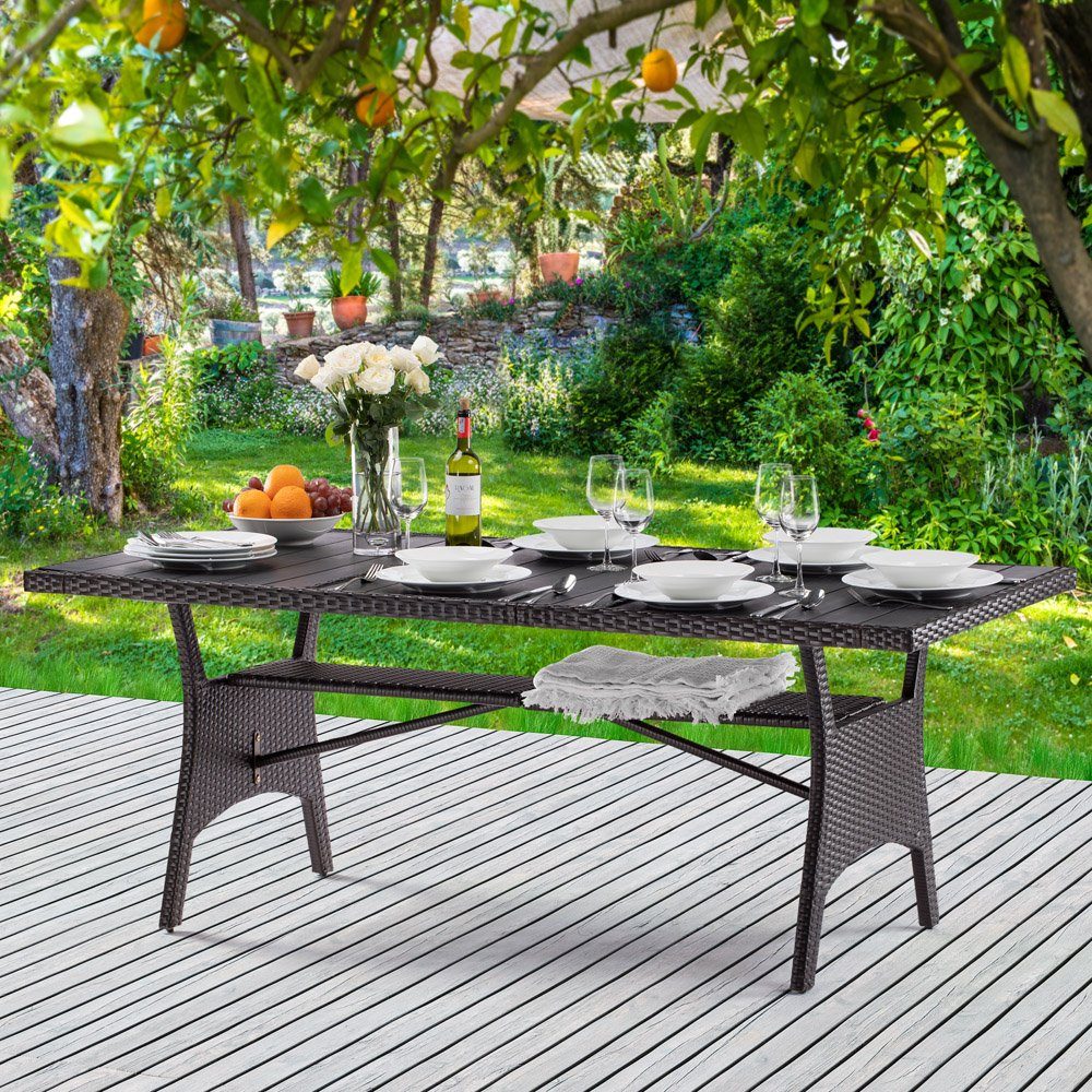 Casaria Gartentisch (1-St), Wetterfest 190x90x75cm WPC günstig online kaufen