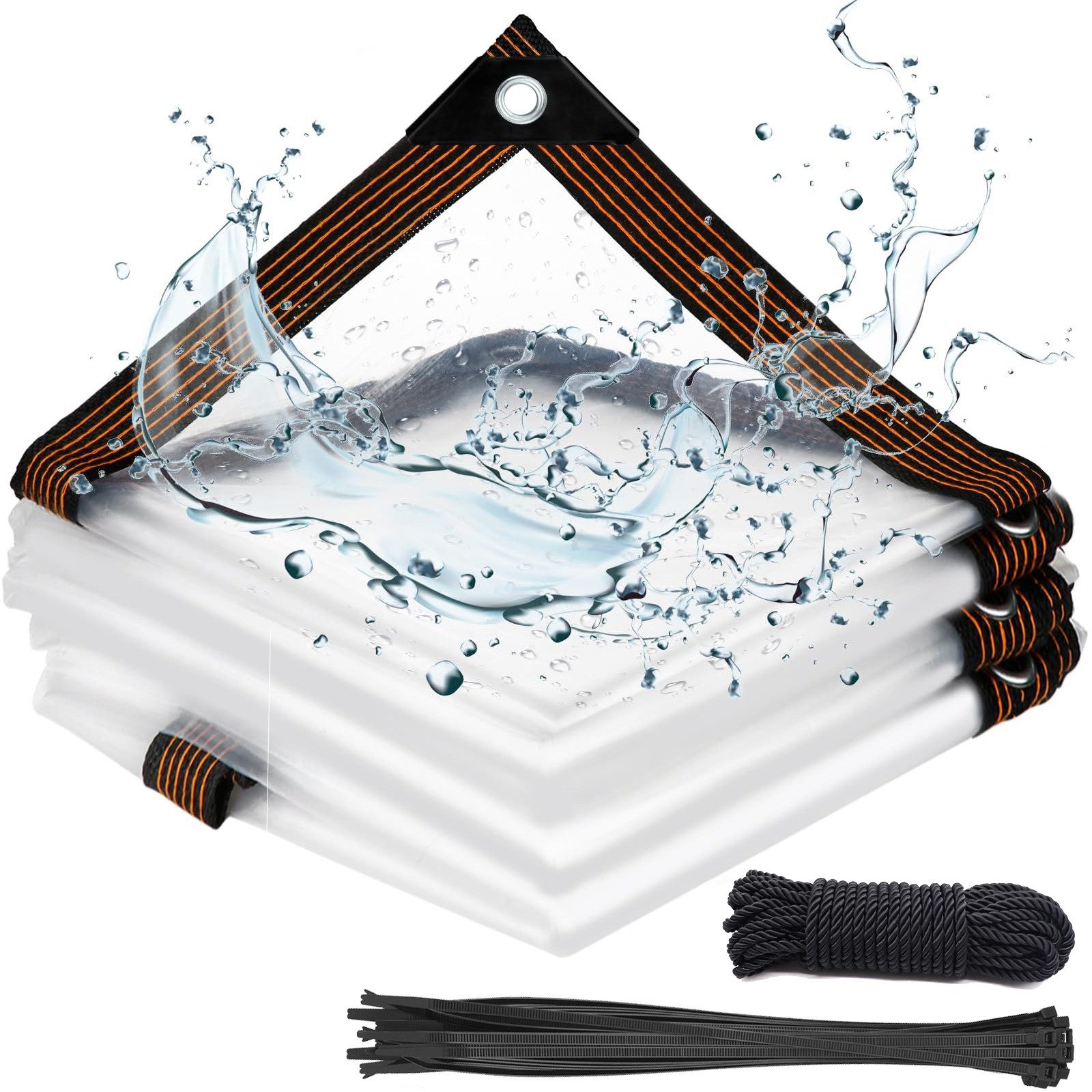 Jibenhome Schutzplane Transparente Plane mit Ösen günstig online kaufen