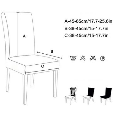 Stuhlhusse 4 Stück Elastische Moderne Beschützer Stuhlhussen, pflegeleicht, Lubgitsr