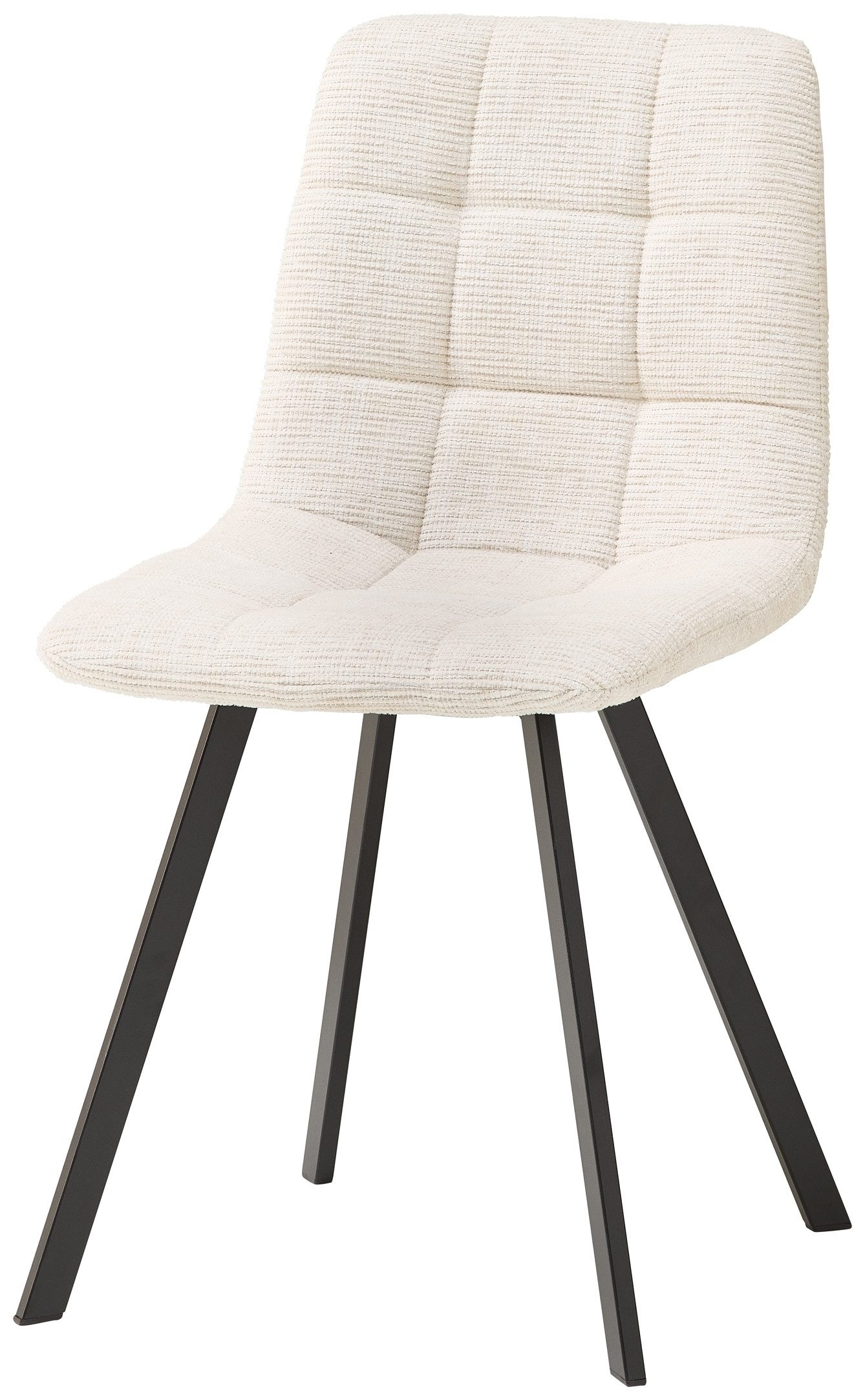 PREISBRECHER 4-Fußstuhl Bonny, (4er Set) in beige, schwarz - 55x89x46 (BxHxT)
