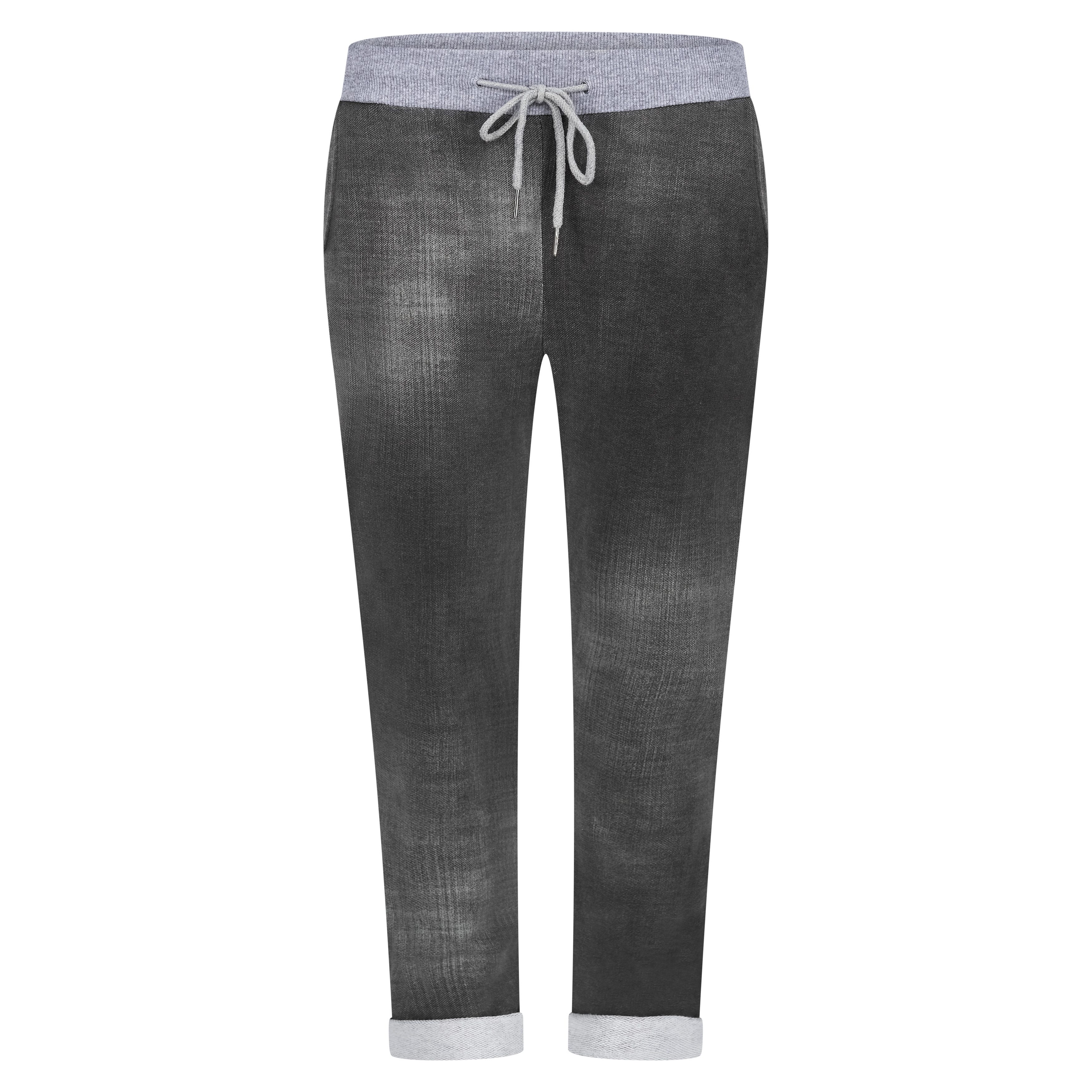 Mississhop Jogginghose Damen Hose Blumen Jogginghose Baumwolle gemustert Gr. S/M 287