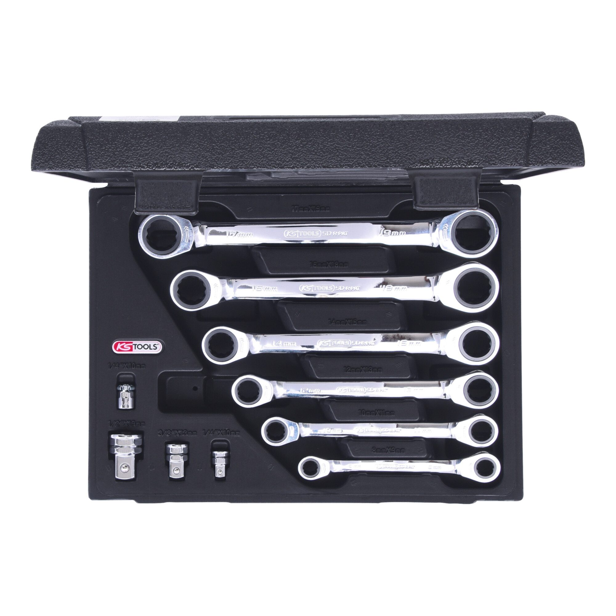 KS Tools Schraube KS Tools GEARplus Doppel-Ratschenringschlüssel-Satz, 10-teilig 8-19mm
