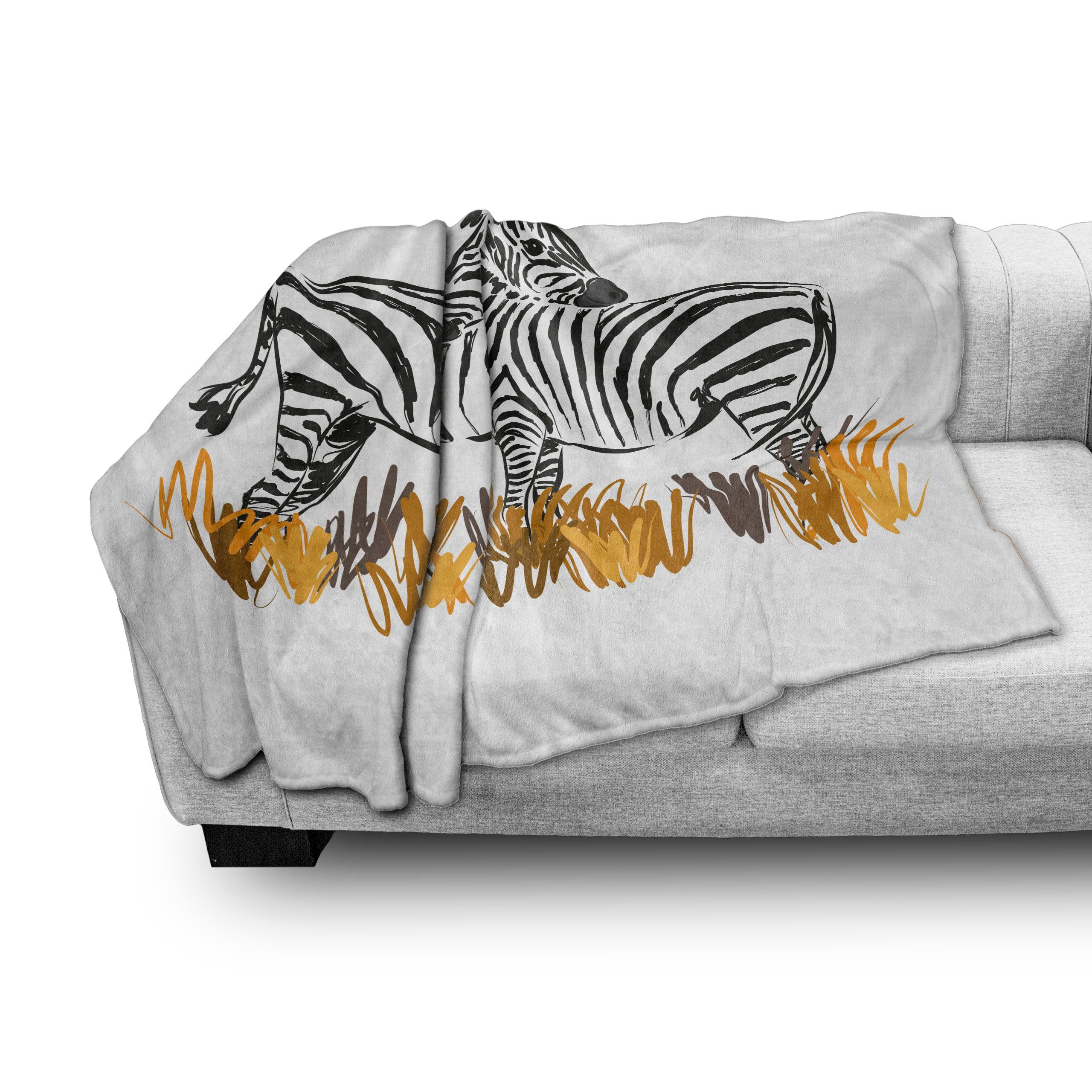 Außenbereich, Safari Plüsch Abakuhaus, den und für Lage in Wohndecke Gemütlicher Natur Zebras Innen-