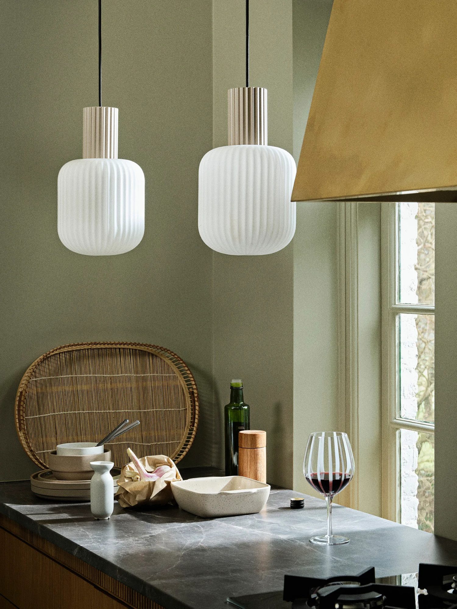 Broste Copenhagen Rotweinglas Broste Copenhagen Stripe Rotweinglas 65 cl, Glas, Mundgeblasenes Glas