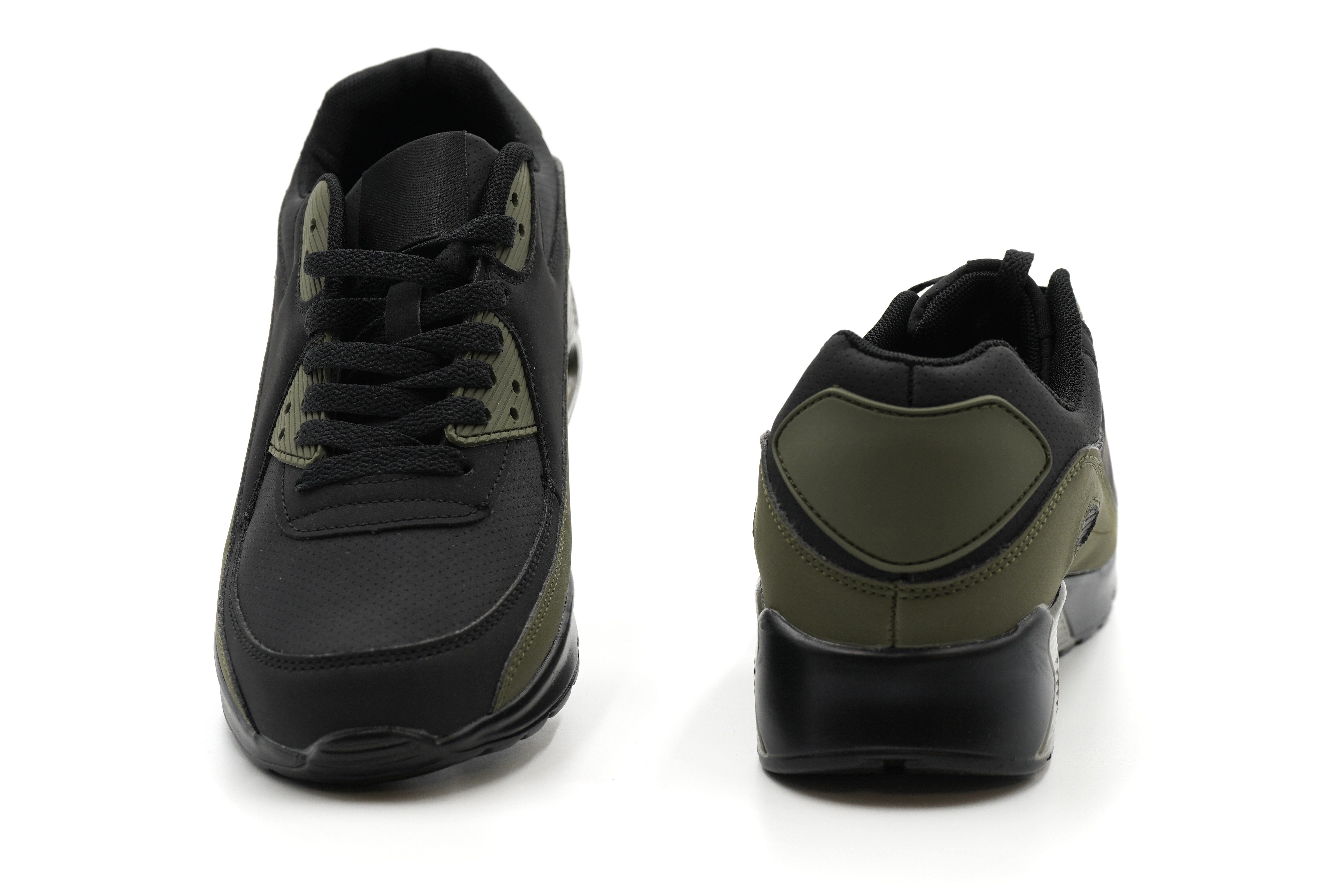 Sonderpostendiscount Herrensneaker mit Luftpolster Y9801 Black/Green Sneake günstig online kaufen