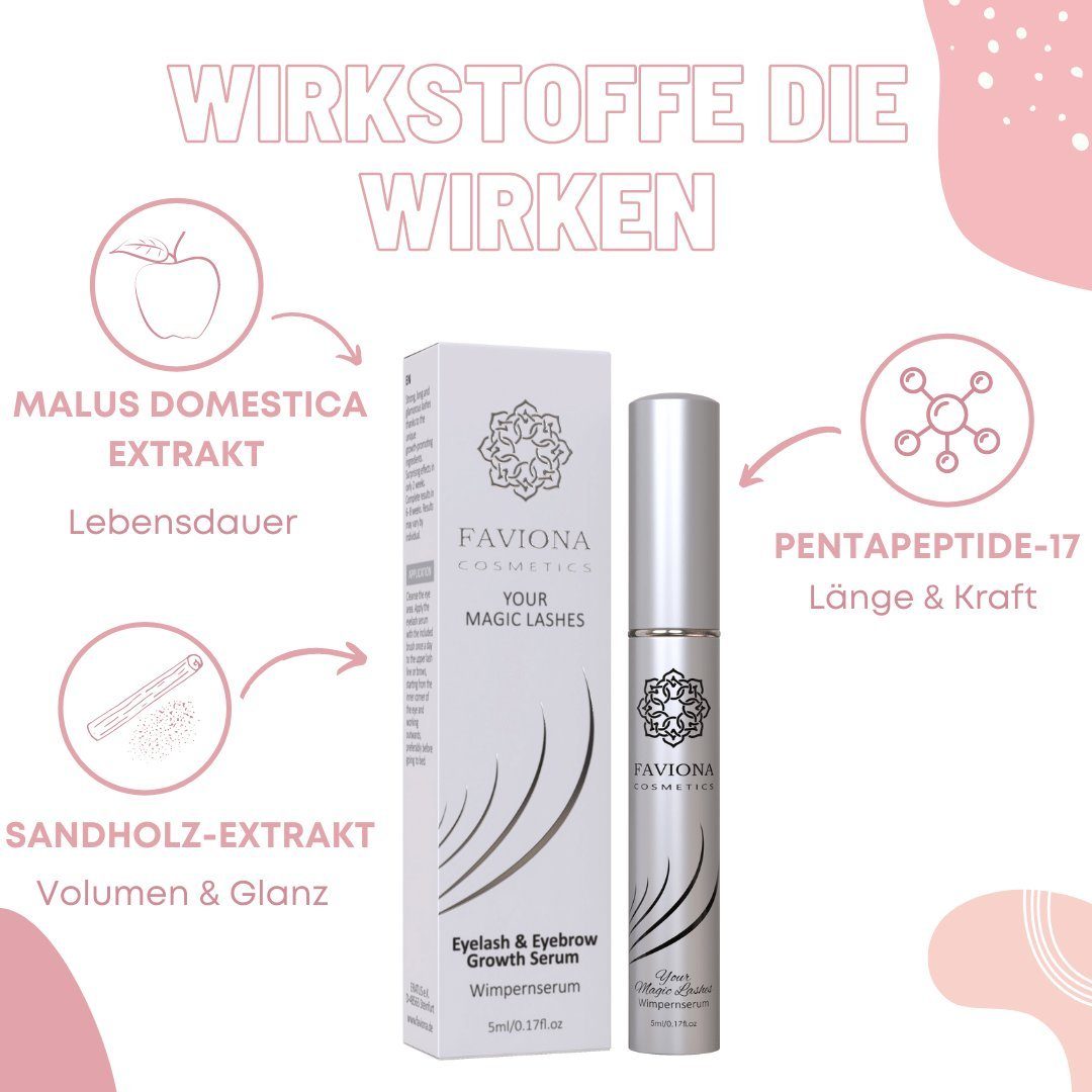 YOUR FAVIONA & MAGIC Wimpern 1-tlg., Eyebrow Serum fördert LASHES, Wimpernserum Eyelash Growth Wachstum der